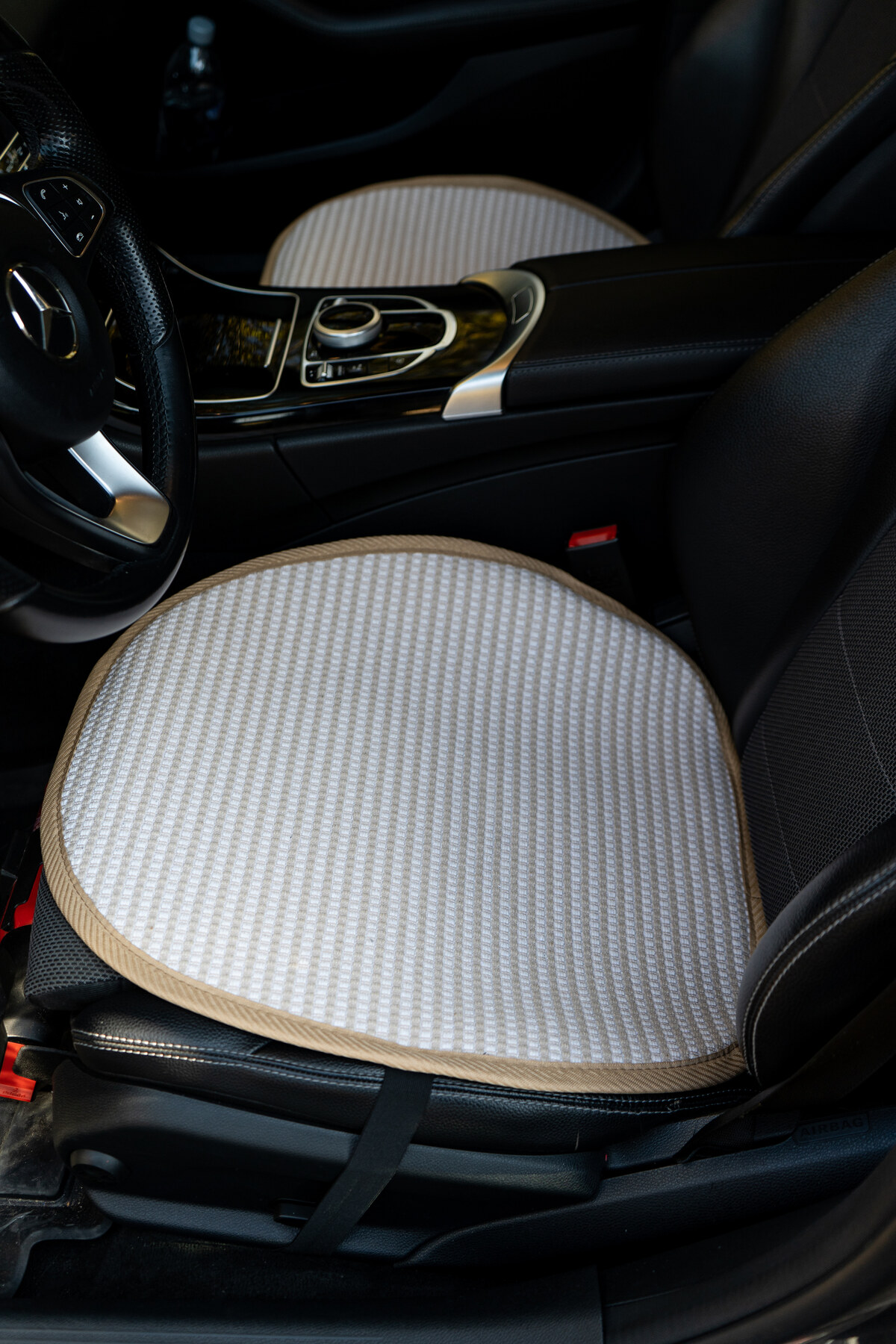 TREND Meka Part Terletmez Koltuk Koruyucu Kılıf 3 Parça SERME Universal Bej fotoğrafı 5 (önizleme)