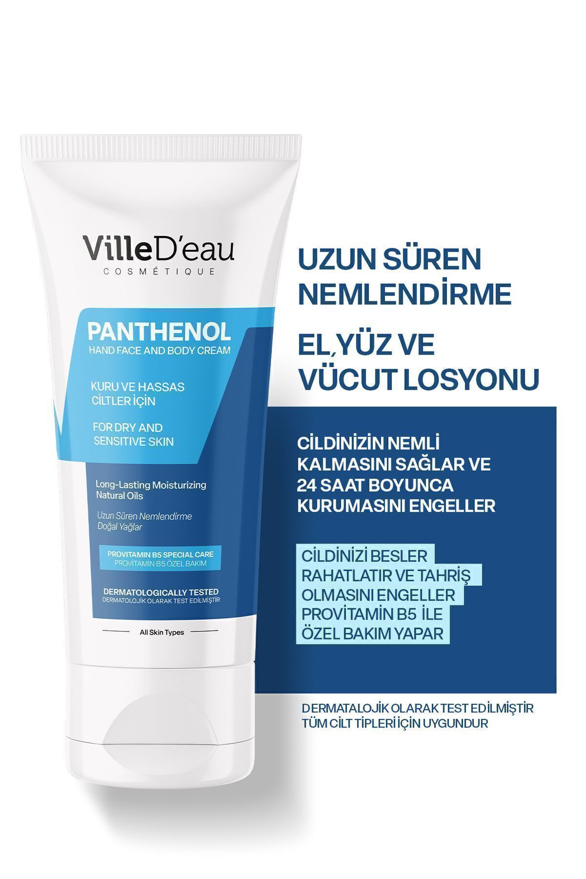 VilleD'eau Pantenol El Yüz Vücut Nemlendirici Krem 75 ml