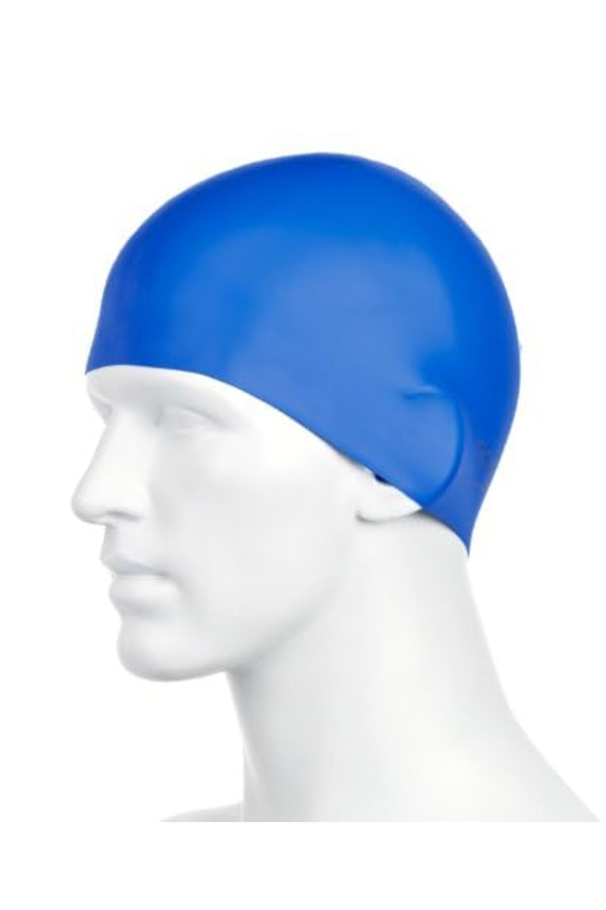 SPEEDO-8-709842610 Unisex Adult Plain Moulded Silicone Cap - Neon Blue, One Size 7