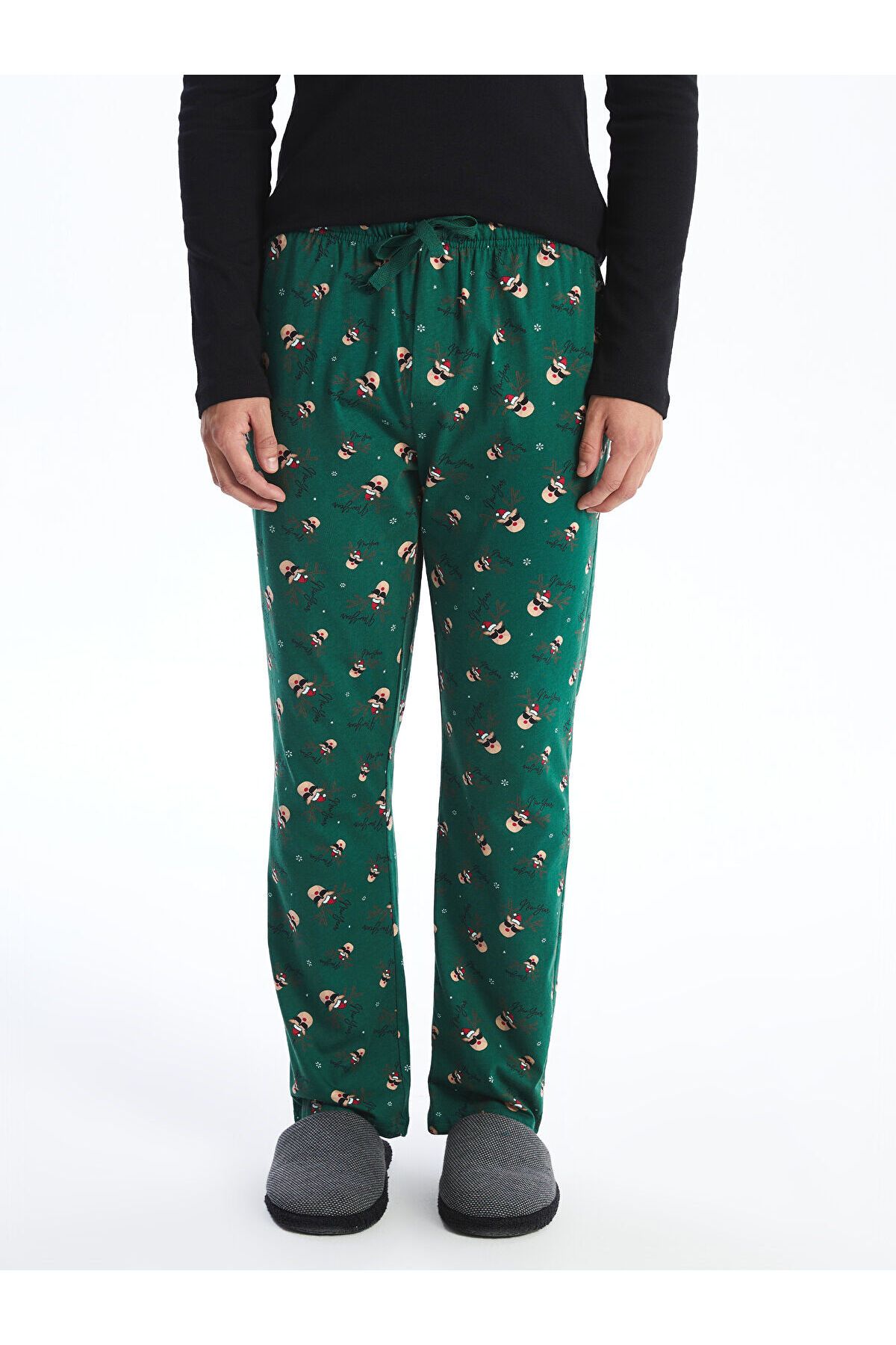 LC Waikiki-Lcwk Standard Fit Christmas Themed Men's Pajama Bottom 2