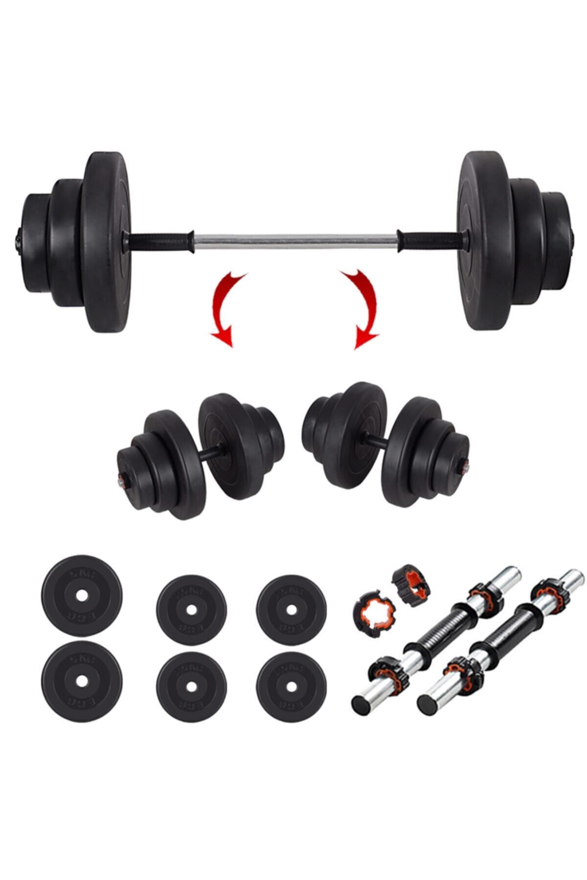 Mhm Collections Spor 25 Kg Halter Seti Ve Dambıl Seti Ağırlık Fitness Seti