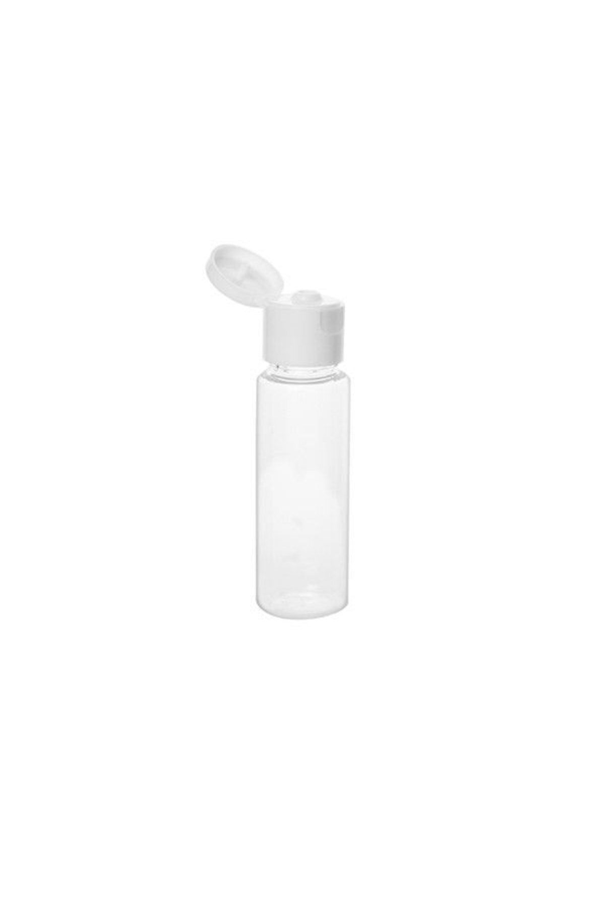 makrobay 50 Adet 30 ml Şeffaf PET Plastik Şişe Seti – Beyaz Açmalı Kapaklı Boş Şişe | Kozmetik, Dezenfektan