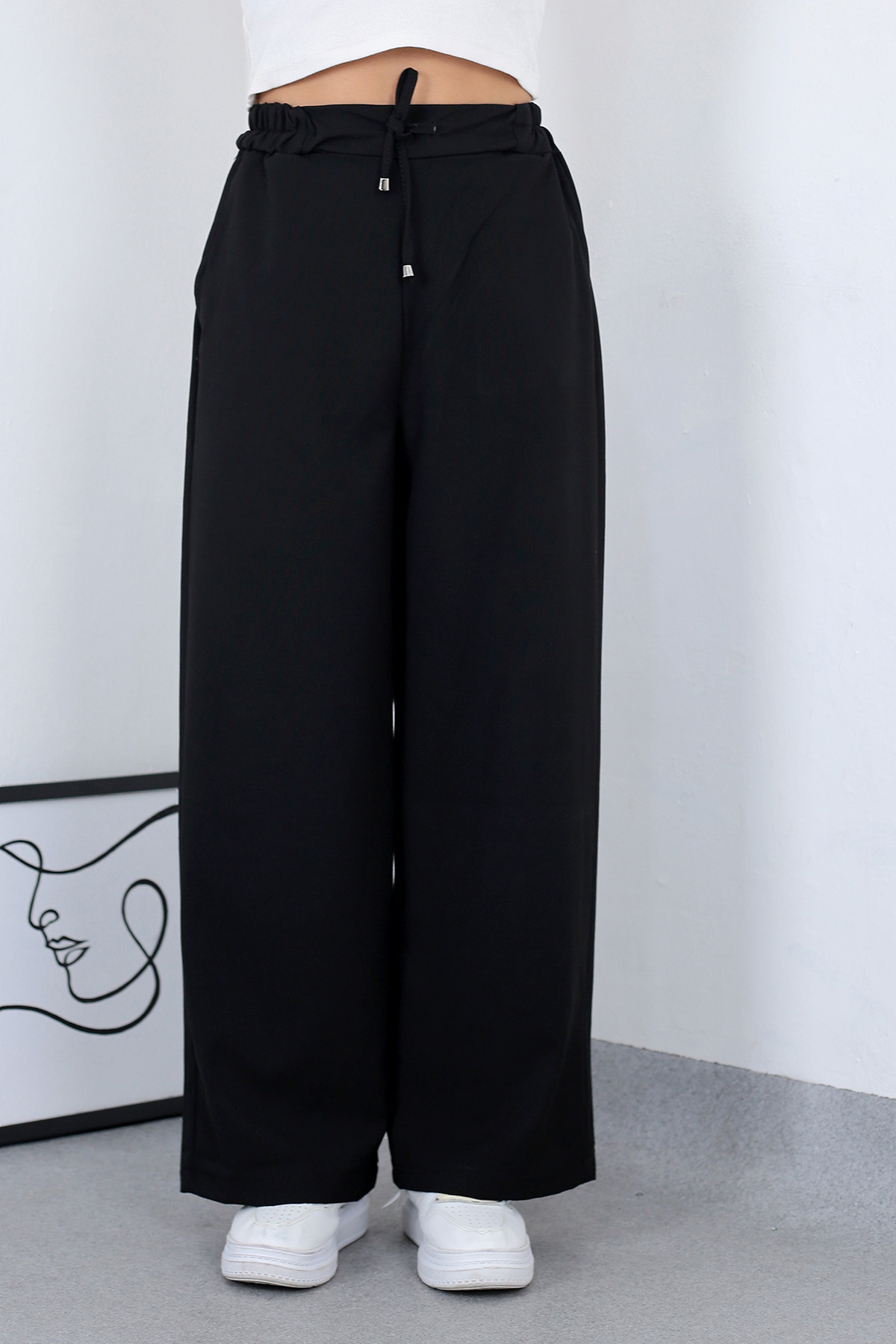 UPARS  pallazzo pantolon geniş paça - Görsel 4