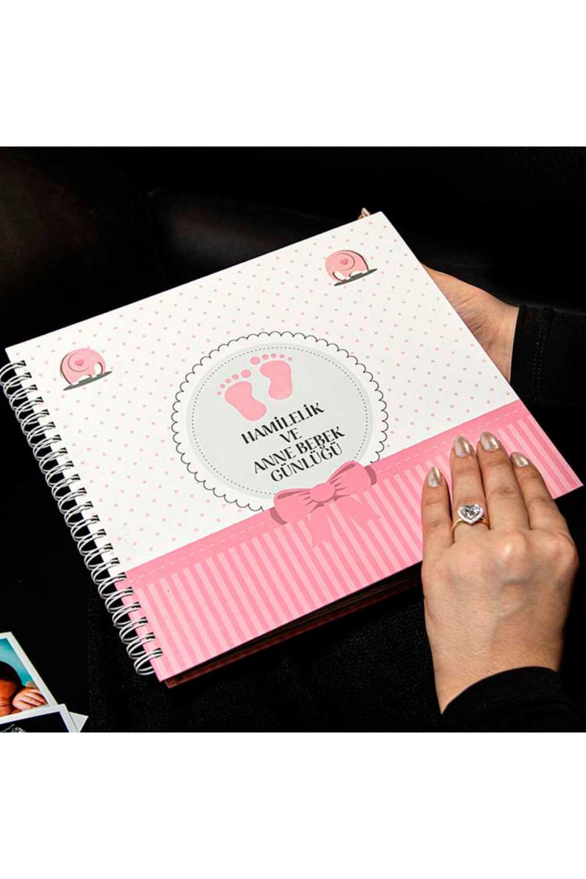 Hediye Kesesi Hamilelik Ve Anne Bebek Günlüğü Pembe - Anı Defteri 20x23 Cm fotoğrafı 2 (önizleme)