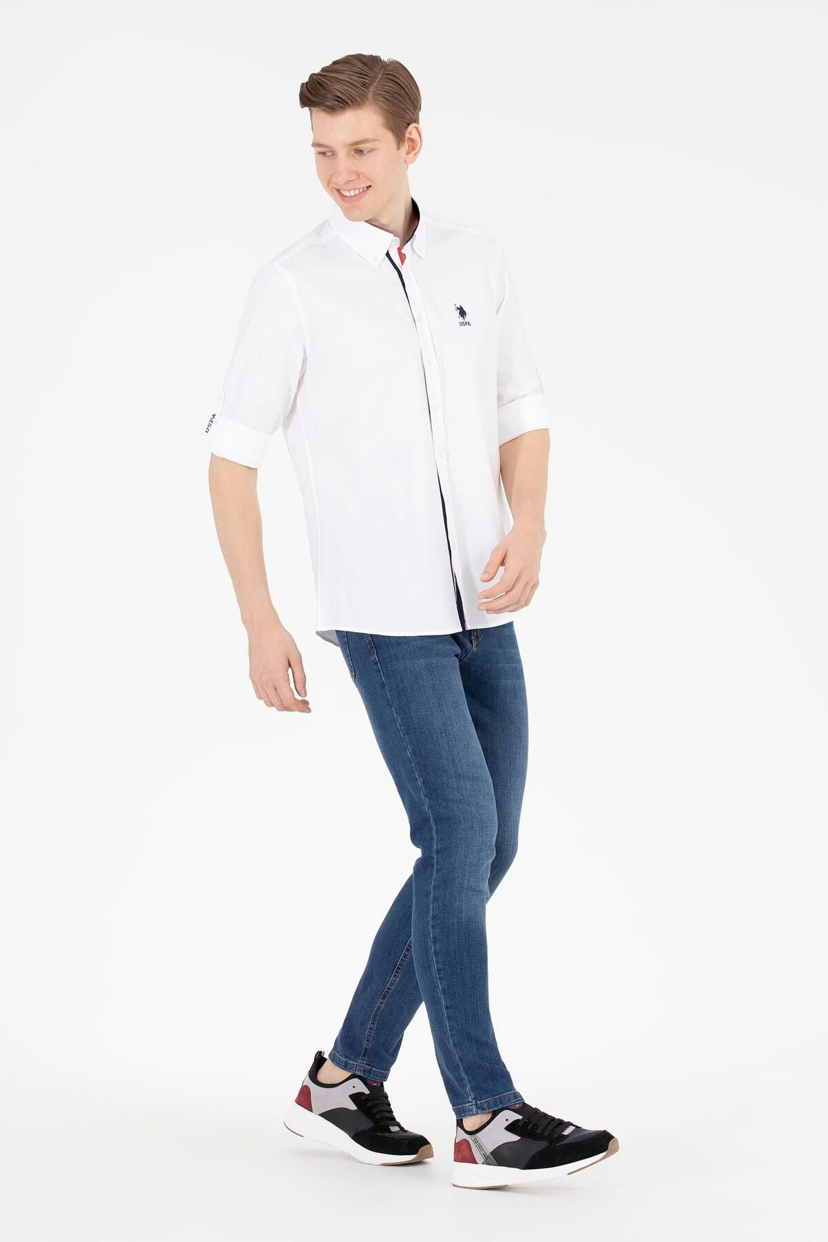 پیراهن آستین بلند مردانه سفید U.S. Polo Assn.