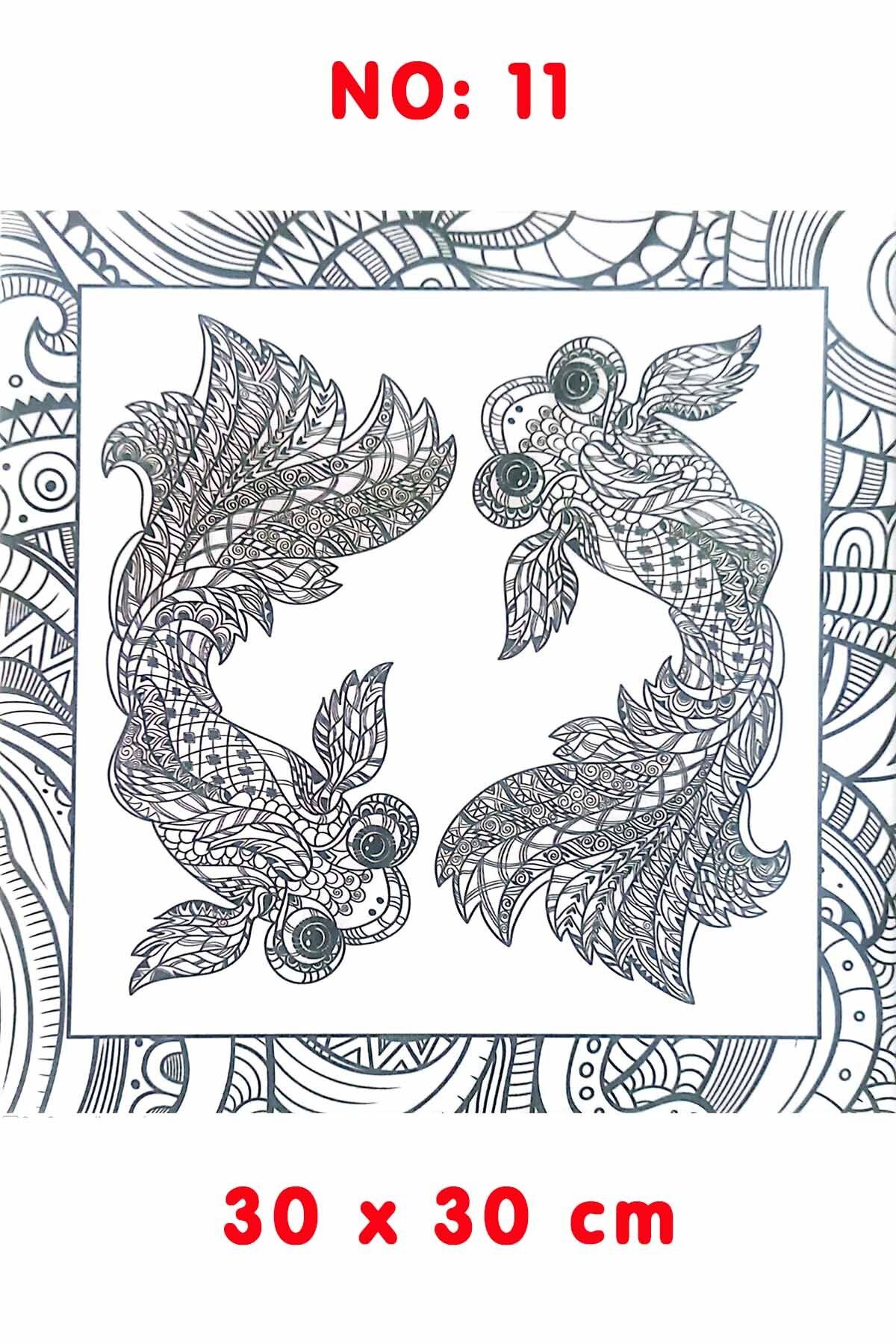 Ardışık Yayıncılık Kanvas Tuval Mandala Boyama No:11 30x30 cm