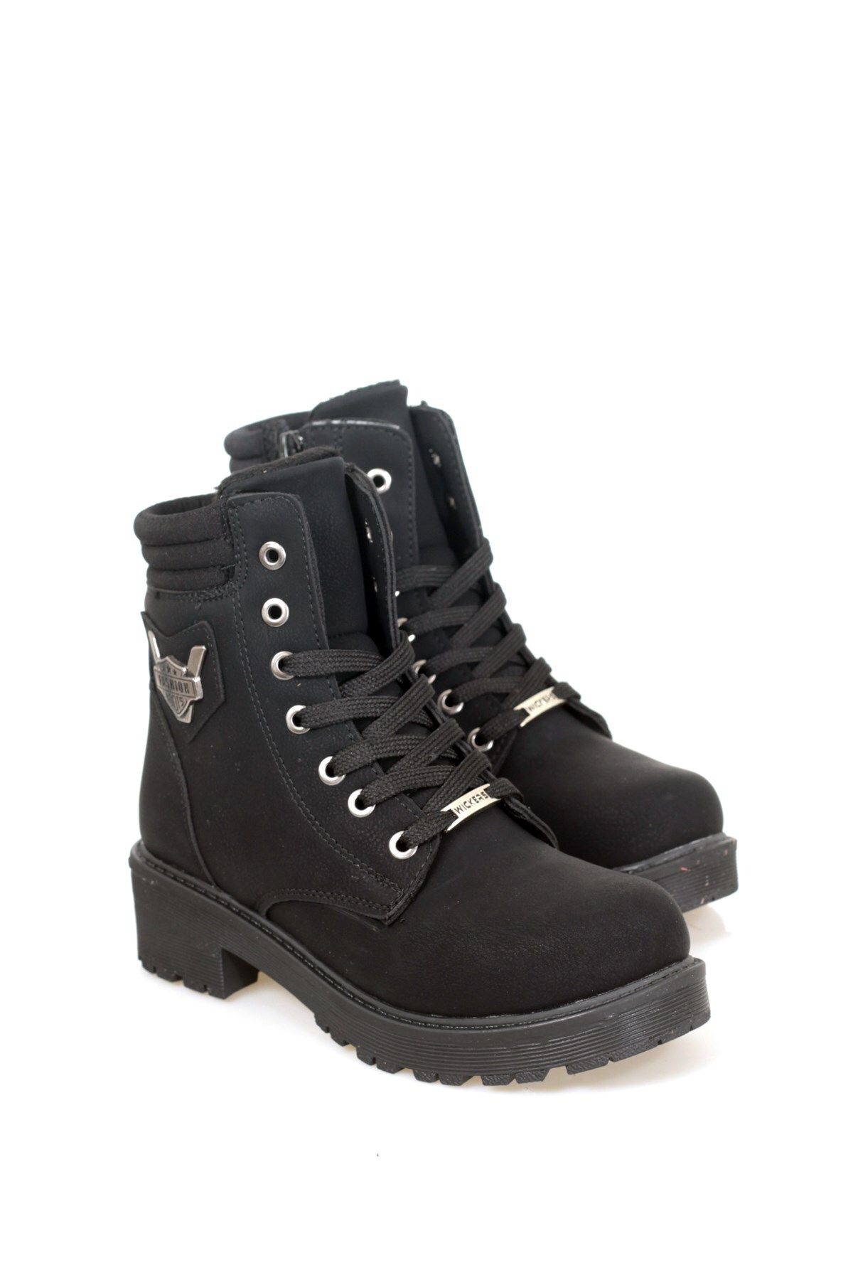 Wickers-2262 Μαύρες μπότες Nubuck 3