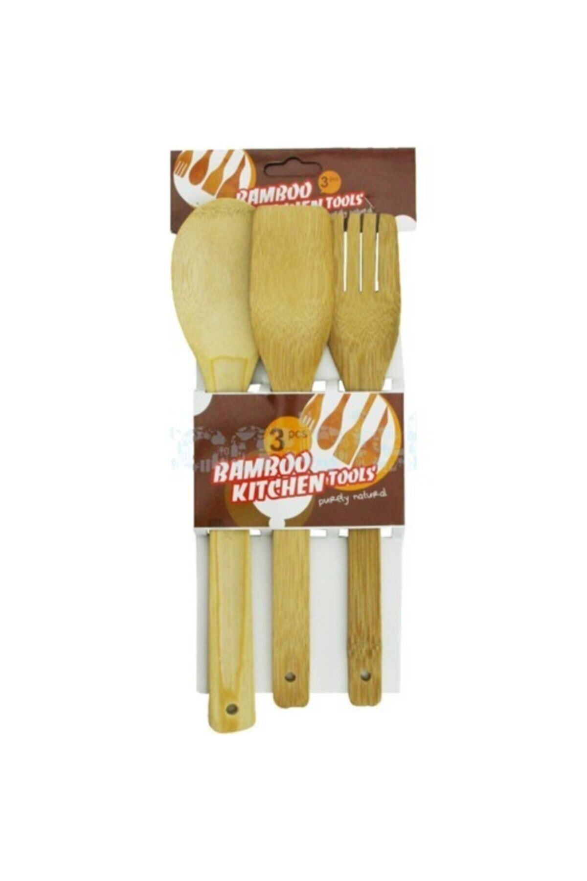 REAL-Set of 3 Bamboo Serving Spoons 1