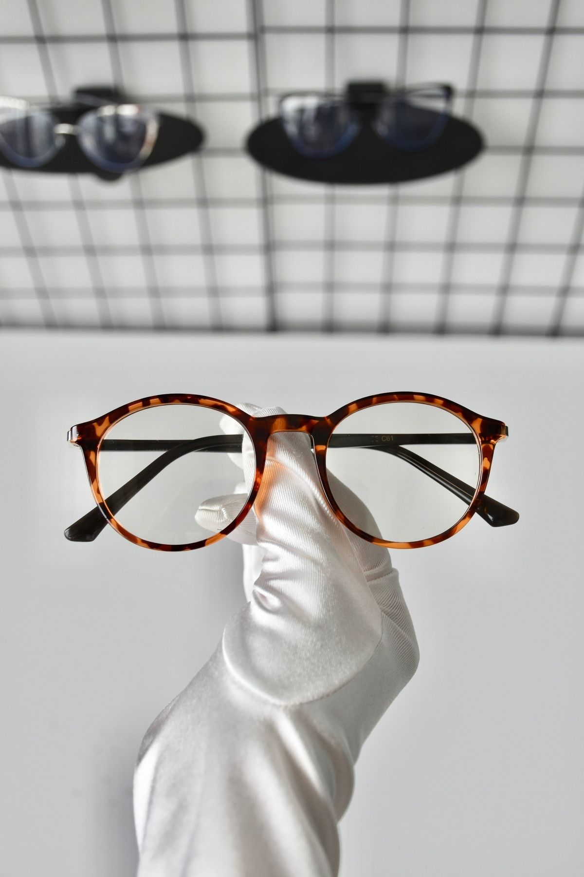 LOOKUP NEW-Rex Leopard Black Clear Round Oval Tr90 Women Men Unisex Blue Screen Goggle Eyewear 2