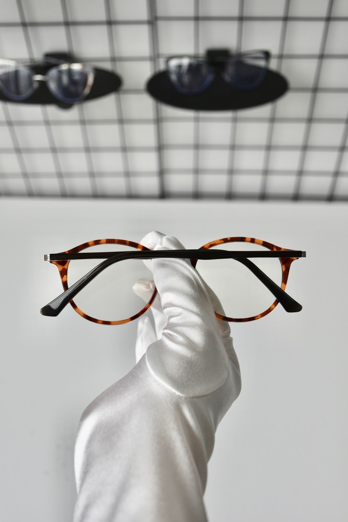 LOOKUP NEW-Rex Leopard Black Clear Round Oval Tr90 Women Men Unisex Blue Screen Goggle Eyewear 6