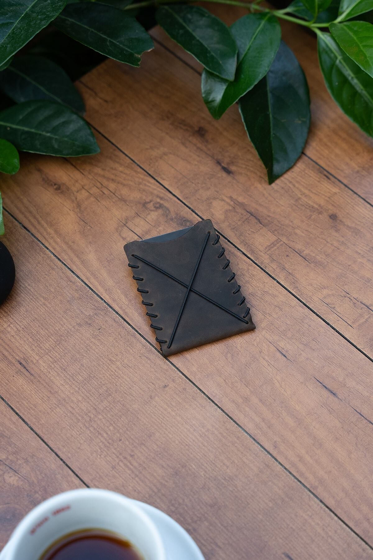 minimal X design-Minimal X V1 - Chestnut Color Real Leather Card Holder, Simple and Stylish Flexible 7
