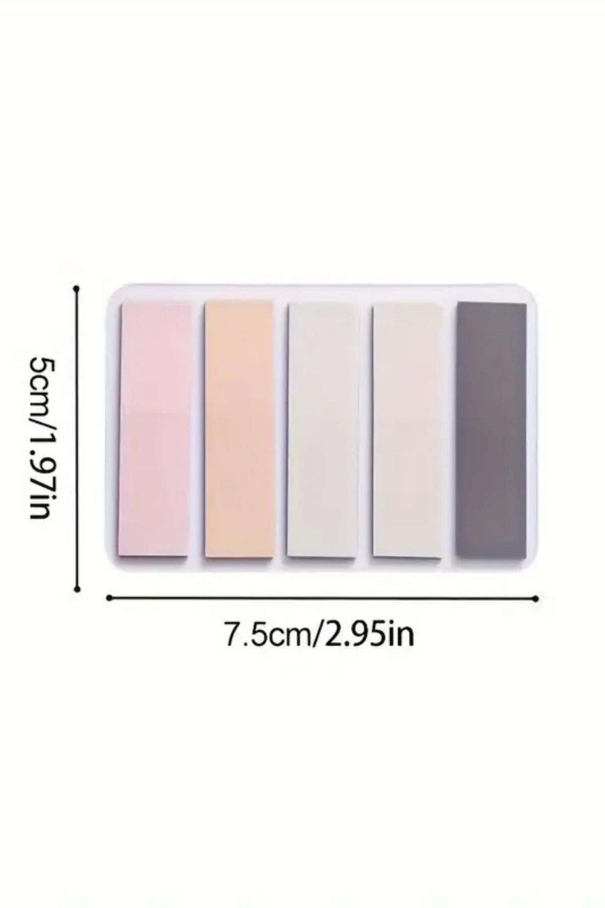 NaSaDAN-300 Sheets Pastel Tones 3-Piece Adhesive Clear Postite Bookmark Set 3 Pcs 5
