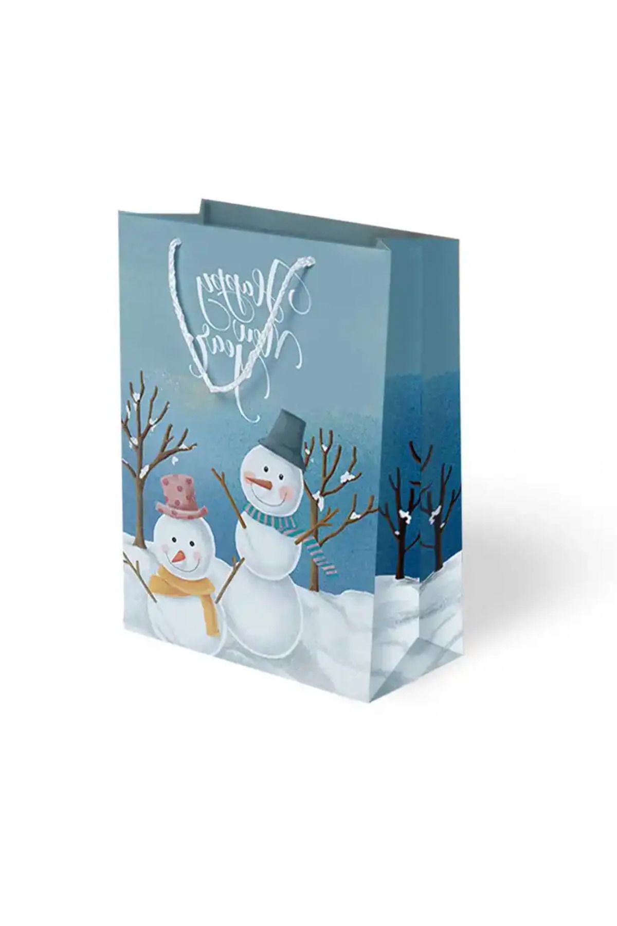 TİFOYS Geantă Din Carton Om De Zăpadă 25x30cm (4 Buc.) - One Size