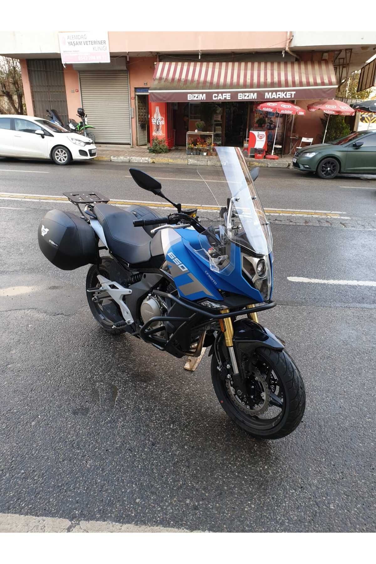 CF MOTO 650 MT Siperlik Ön Cam 2025 Model 56cm Şeffaf Renkli 4mm UZUN CAM