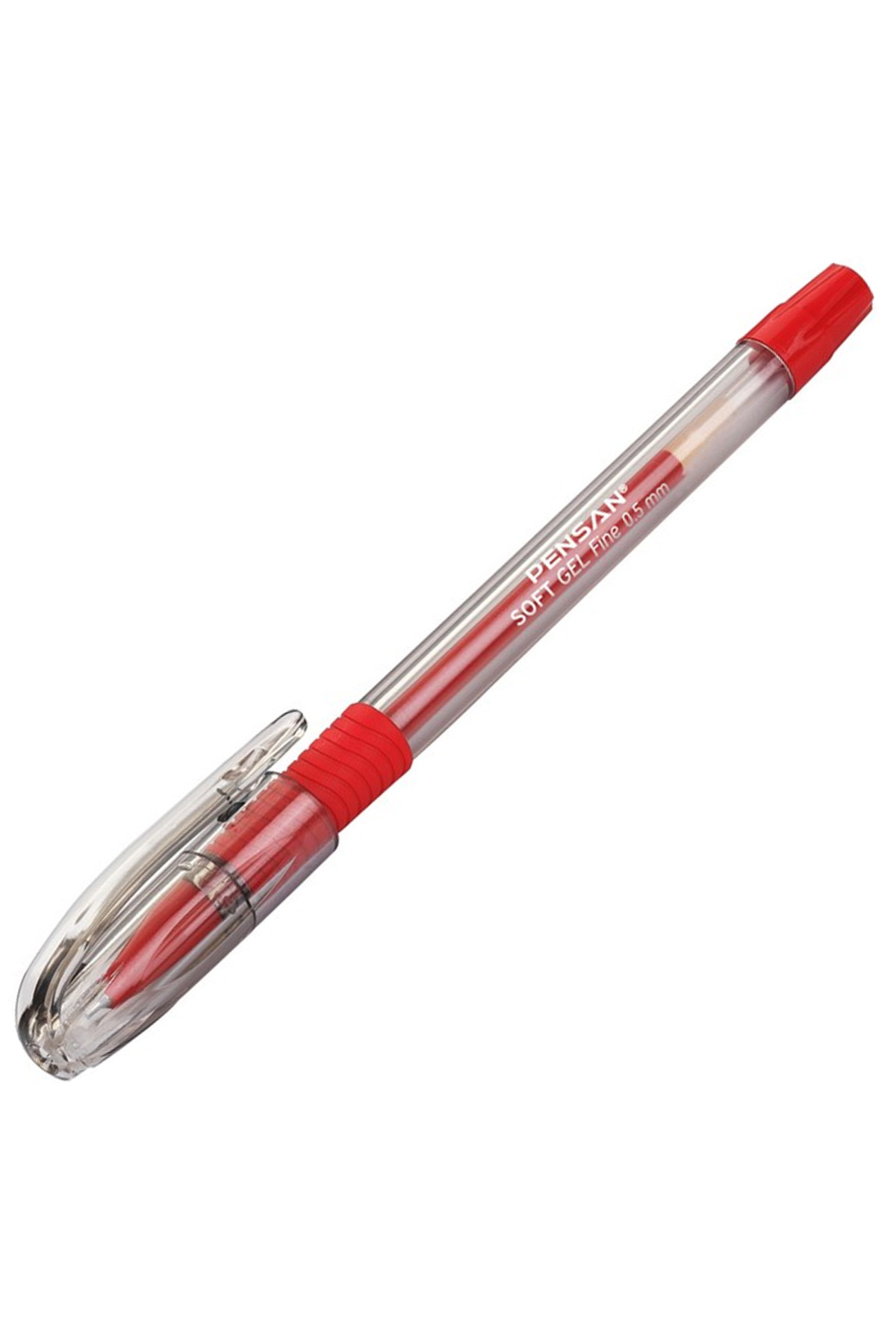 Pensan Tükenmez Kalem Soft Gel Fine Kırmızı 0.5 Mm 2420 (12 Li Paket)