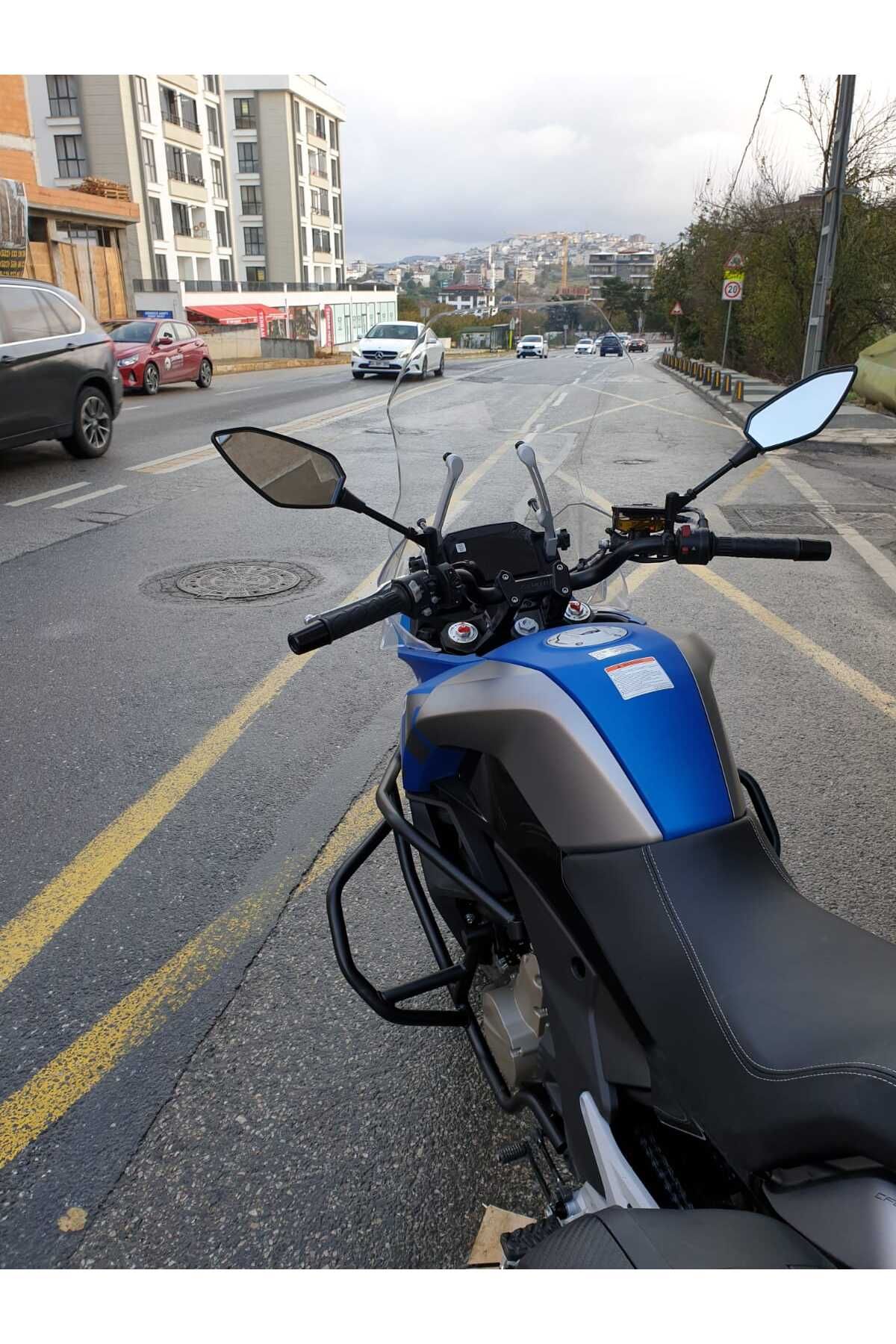 CF MOTO 650 MT Siperlik Ön Cam 2025 Model 56cm Şeffaf Renkli 4mm UZUN CAM