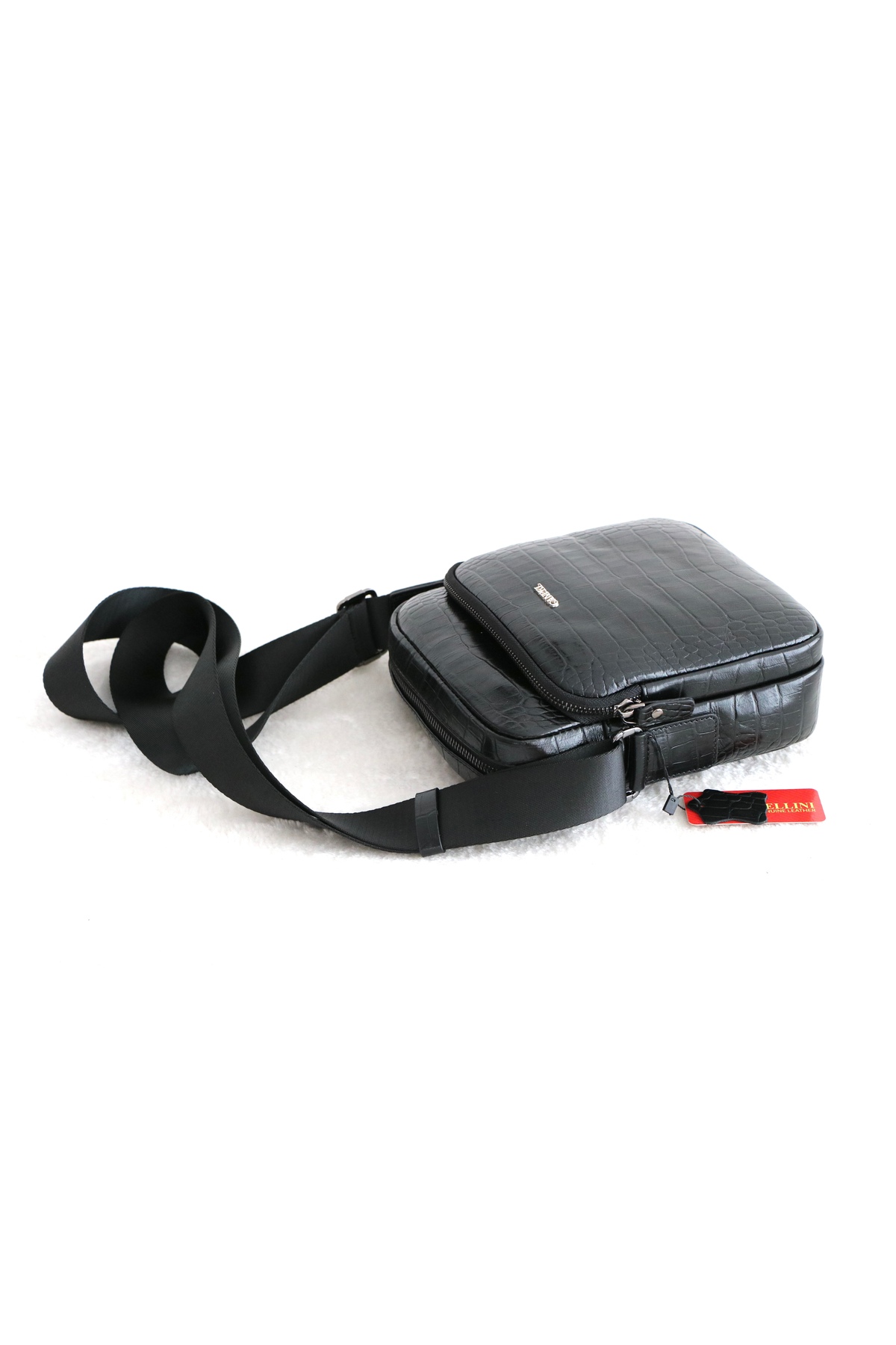 Canpellini  Hakiki Deri Erkek Omuzdan Askılı çanta 20x16x6