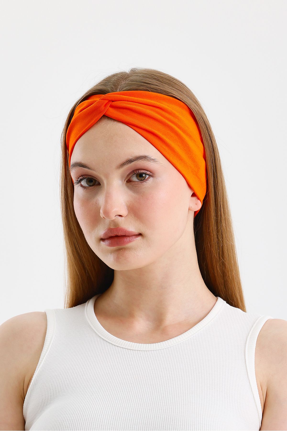 Butikgiz-Women's Cross-Tied Cotton Combed Cotton, Anti-Slip, Soft, Flexible, Hair Band Bandana 5