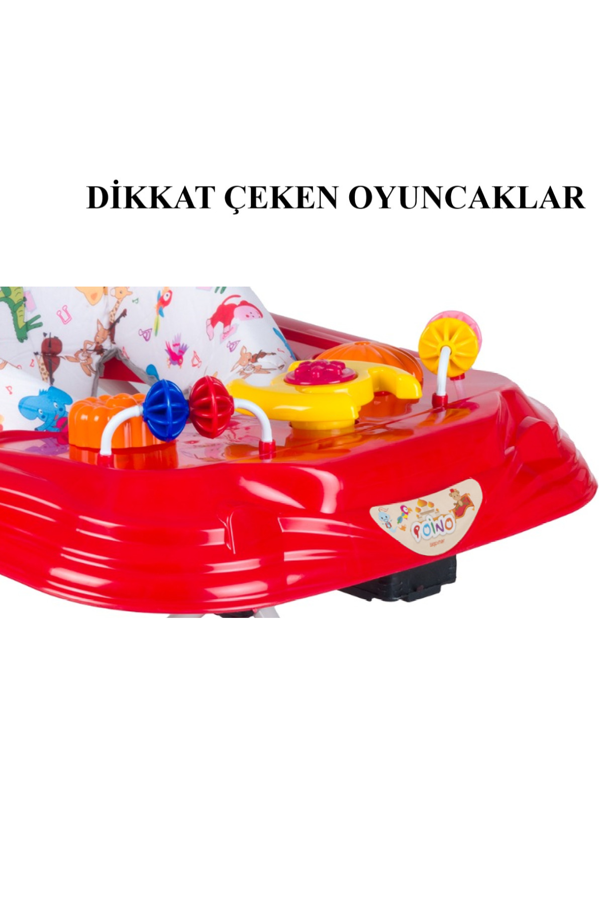 Taşpınar Alpina Kornalı Bebek Yürüteci 3 Kademe 10 Tekerlekli Dengeli Eğlenceli Yeni Model Örümcek Yürüteç fotoğrafı 2 (önizleme)