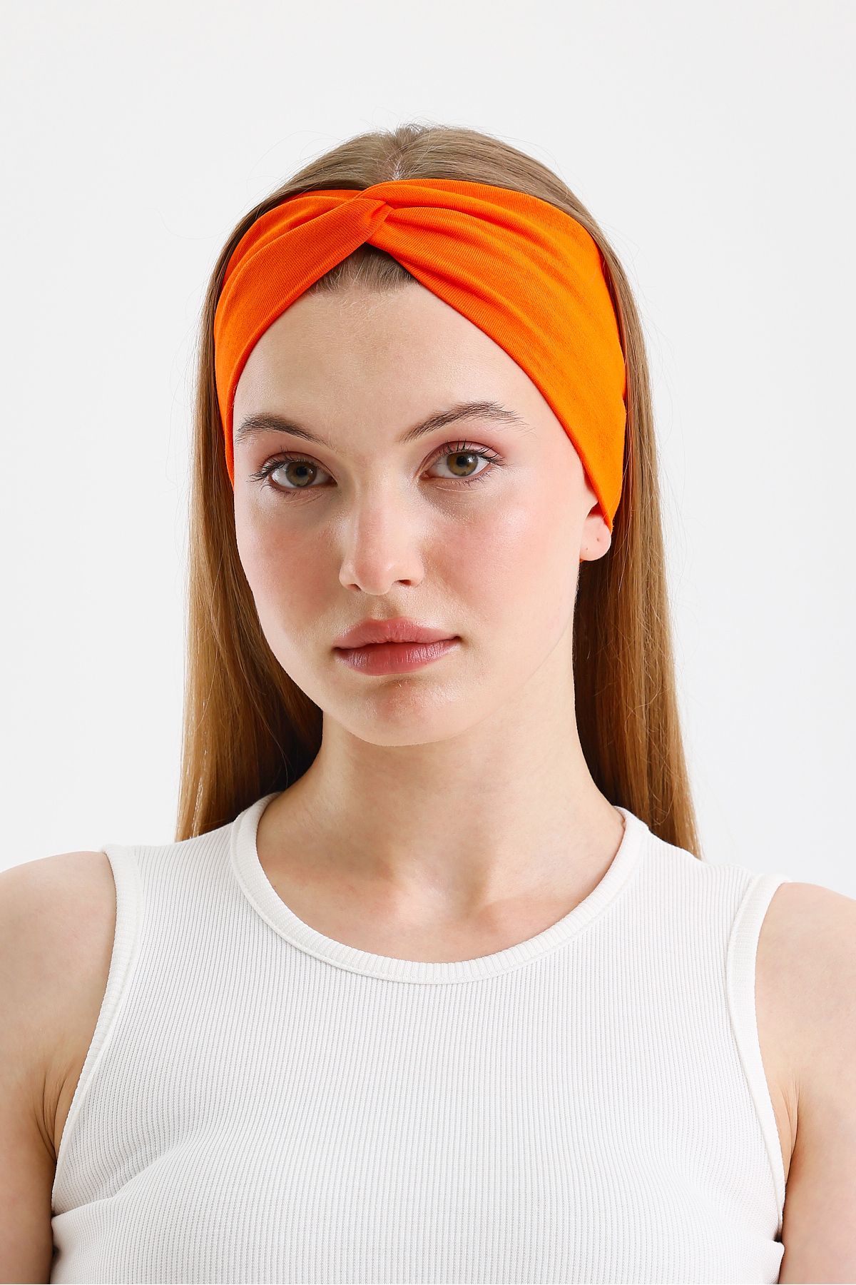 Butikgiz-Women's Cross-Tied Cotton Combed Cotton, Anti-Slip, Soft, Flexible, Hair Band Bandana 4