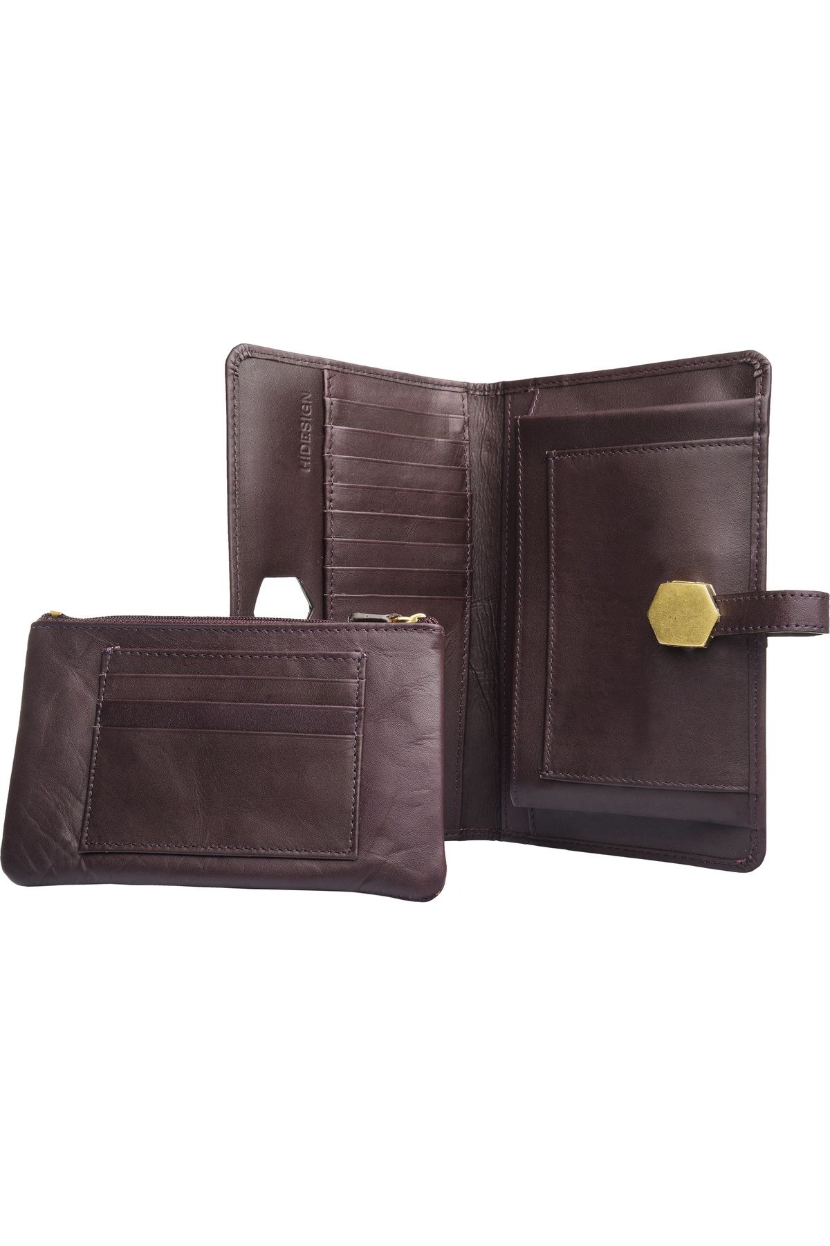Hidesign-Travel 001 Women's Wallet - Genuine Leather, Black - Compact & Stylish Design 3