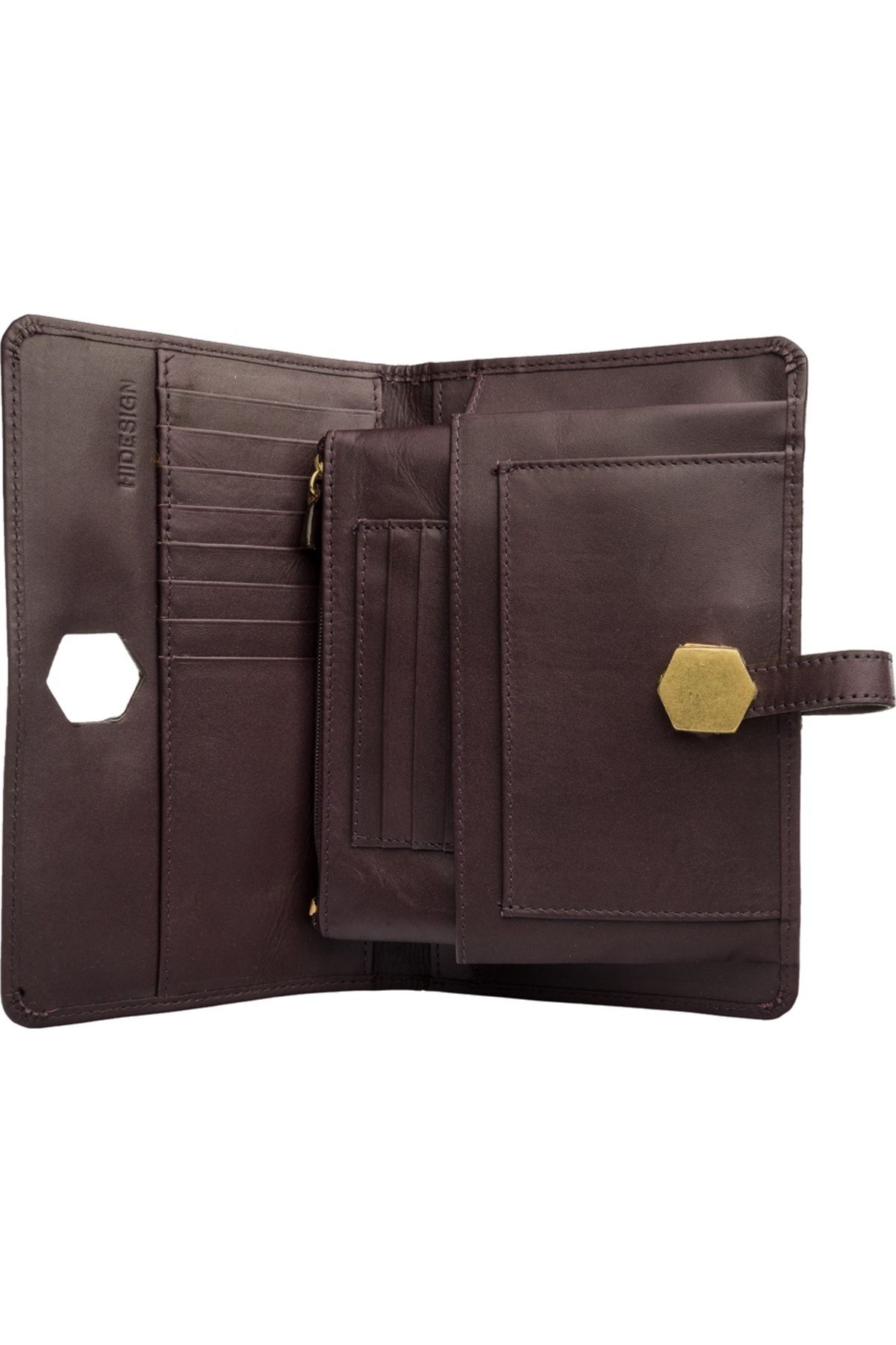 Hidesign-Travel 001 Women's Wallet - Genuine Leather, Black - Compact & Stylish Design 2