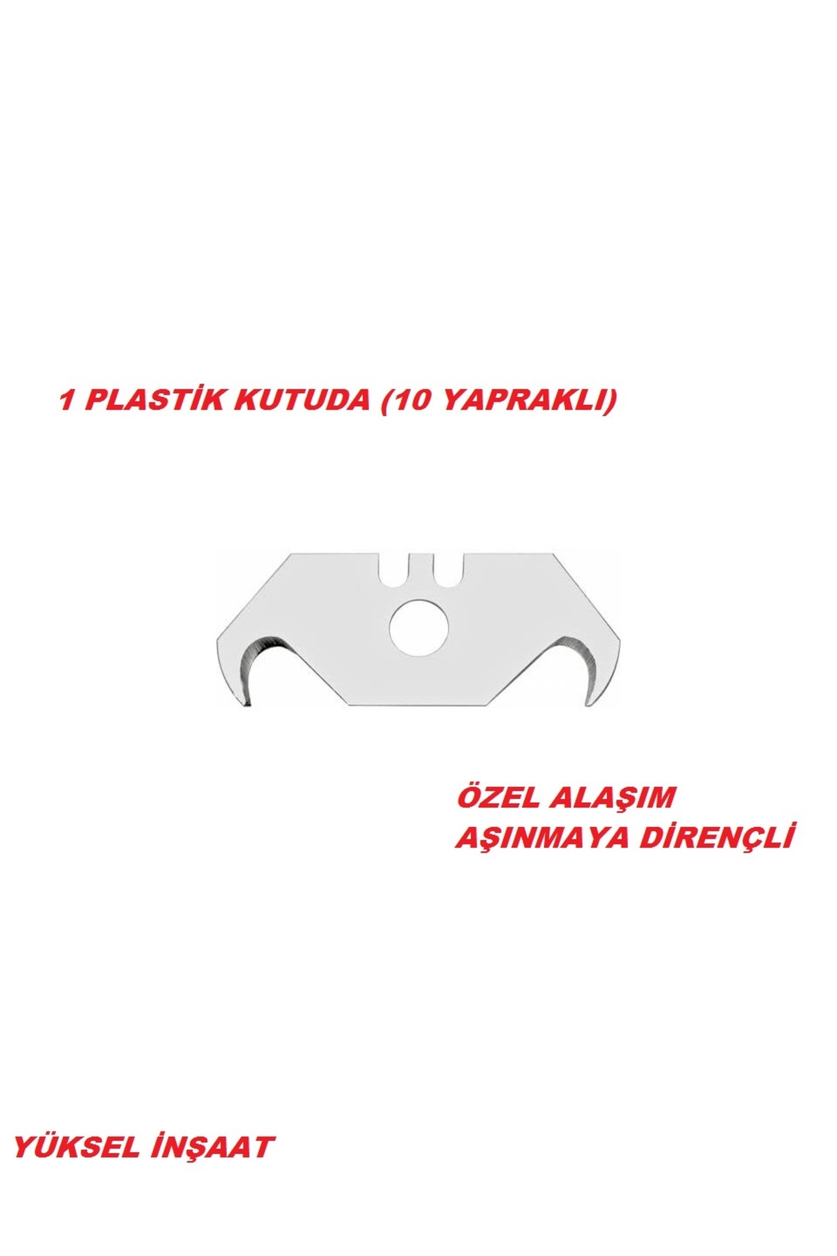 Vip-Tec VİP-TEC KANCALI MAKET BIÇAK YEDEĞİ HALICI TİP ÖZEL ALAŞIMLI ÜRETİM 1 KUTU (10YAPRAK)