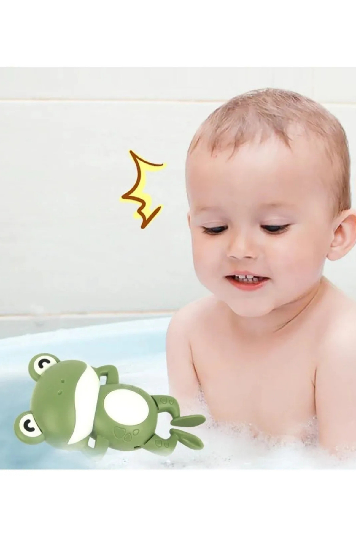 MİNGODAN 1 Adet Kurmalı Su Kurbağa Yüzen Oyuncak Kaliteli Banyo Küvet Havuz Arkadaşı Çocuk Hediye fotoğrafı 6 (önizleme)