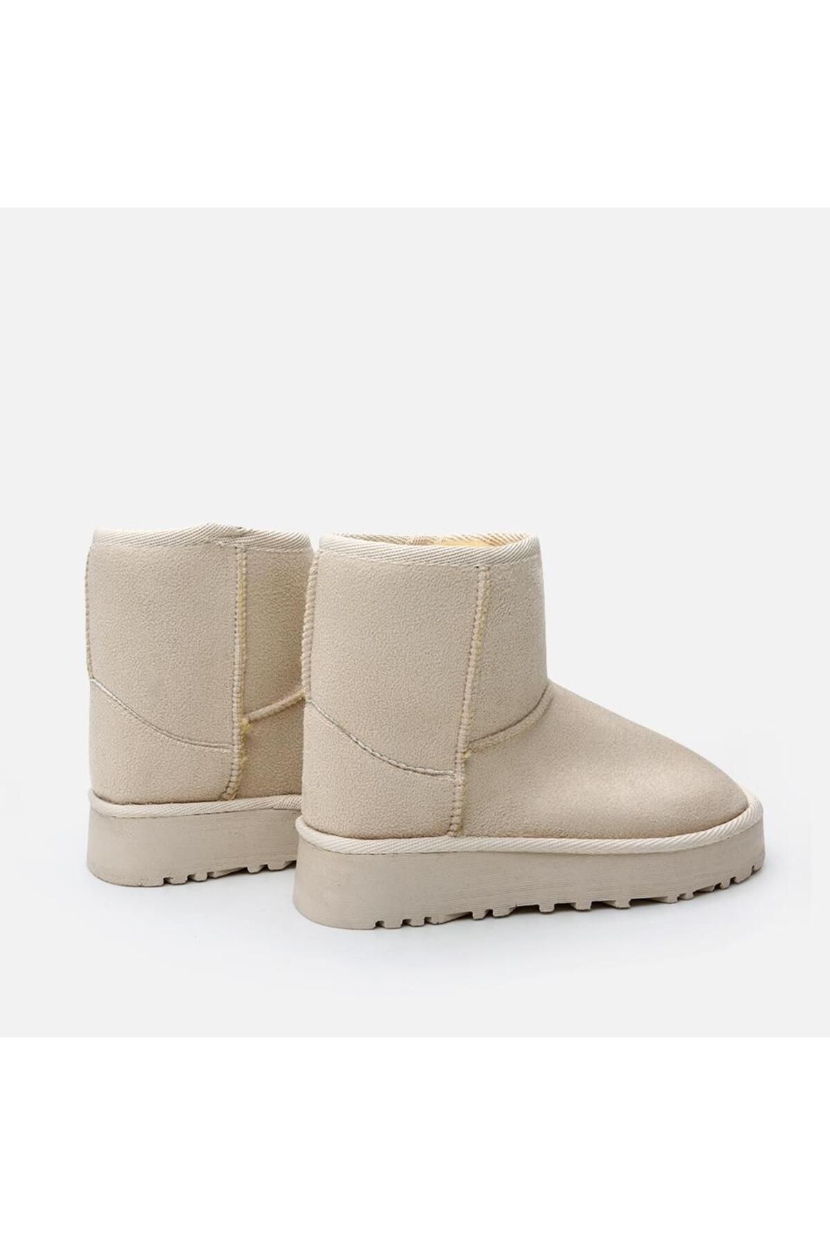 Yaya by Hotiç-Beżowe damskie buty z piórami 3