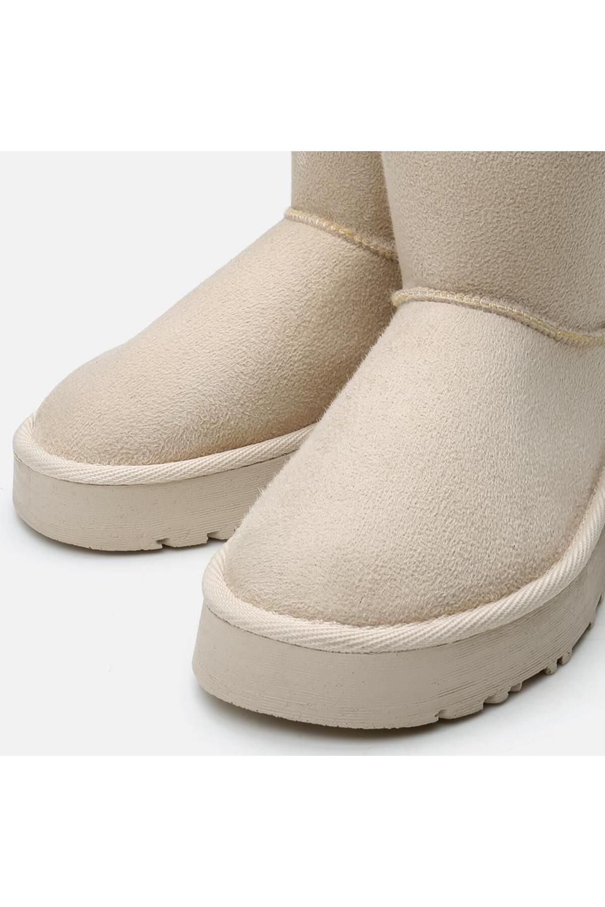 Yaya by Hotiç-Beżowe damskie buty z piórami 6