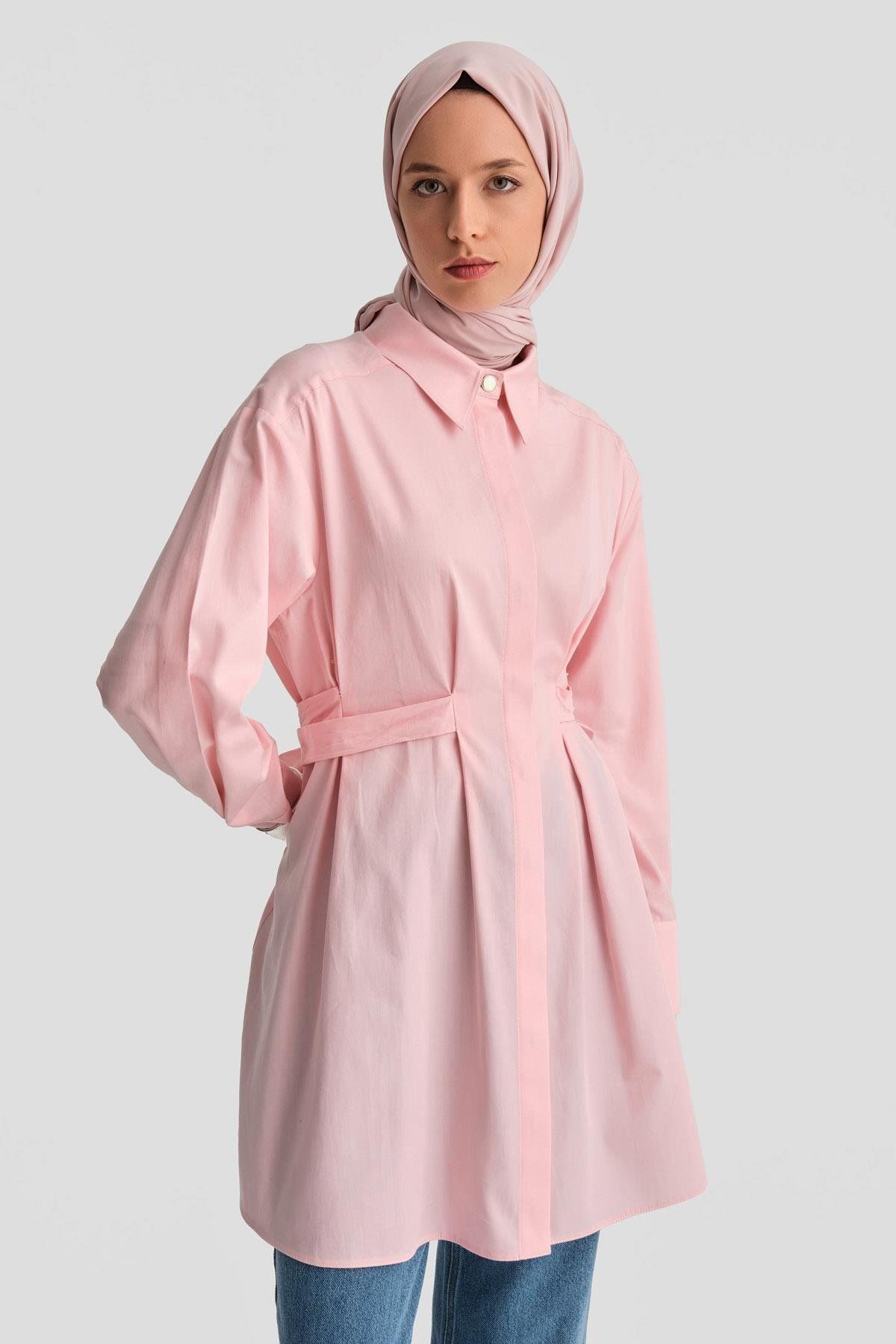 تونیک پارچه طبیعی پاپیونی 24k4300 صورتی Armine