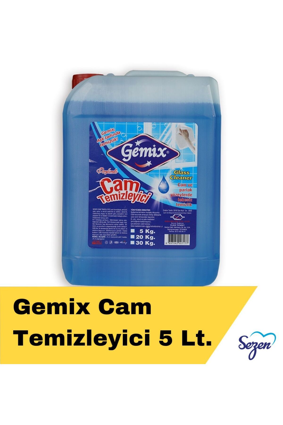 GEMİX Gemix Cam Temizleyici 5 Litre