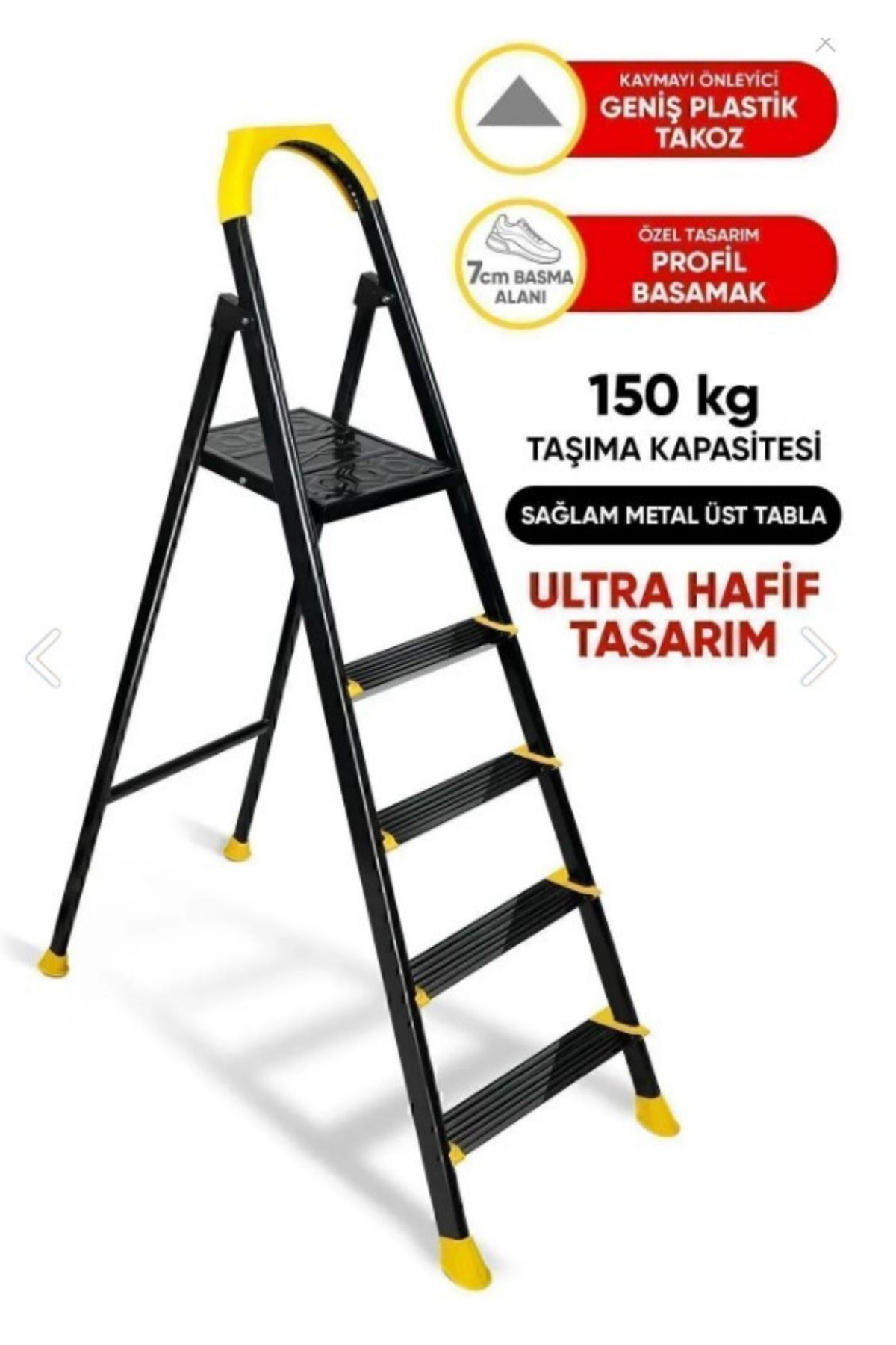 KL HOME 4 1 Superstep Merdiven Ev Ve Ofis Için Ideal 150kg Taşıma Kapasiteli