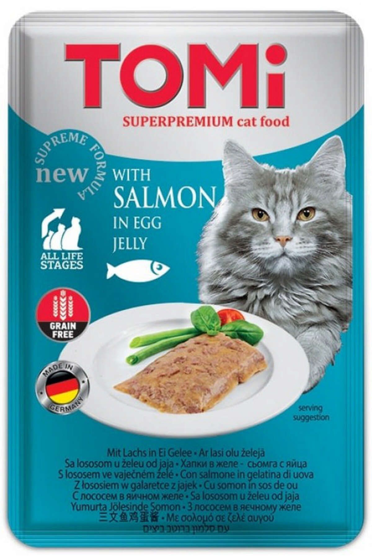 Tomi Kedi Somon Ve Yumurta Tahılsız Pouch Mama 100gr (pate) 661142