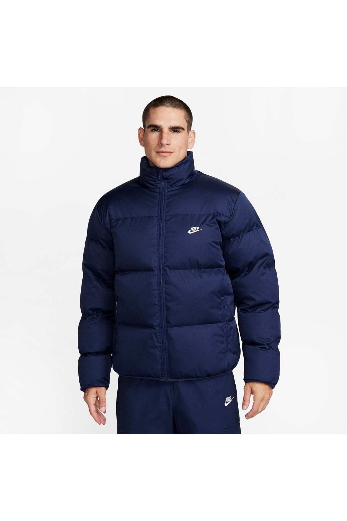 نایکی کاپشن مردانه پافر کلاب ورزشی PrimaLoft® عایق ترموپلوم FB7368-410 سرمه‌ای