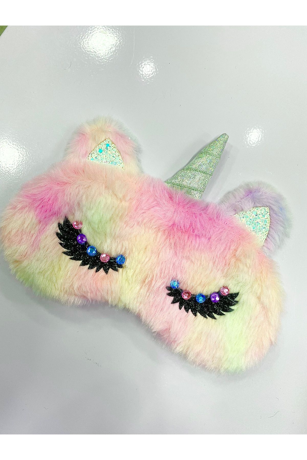 SHEKER HOME Unicorn Peluş Uyku Göz Bandı - 1 Adet