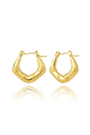 Swen Collection Gold Renk Halka Çelik Küpe