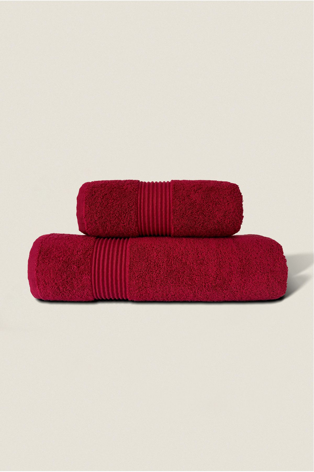 Ellaline-Set of 2 Bath Towels 100% Cotton Certified, Striped Bordered Towels, 50X90 - 70X140 1