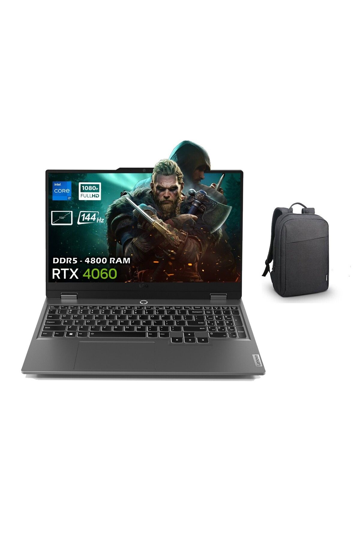 LOQ i7-13650HX 24GB DDR5 1TB SSD RTX4060 8GB 15.6 144Hz FHD Dos 83DV00HTTRP15 + Lenovo Çanta