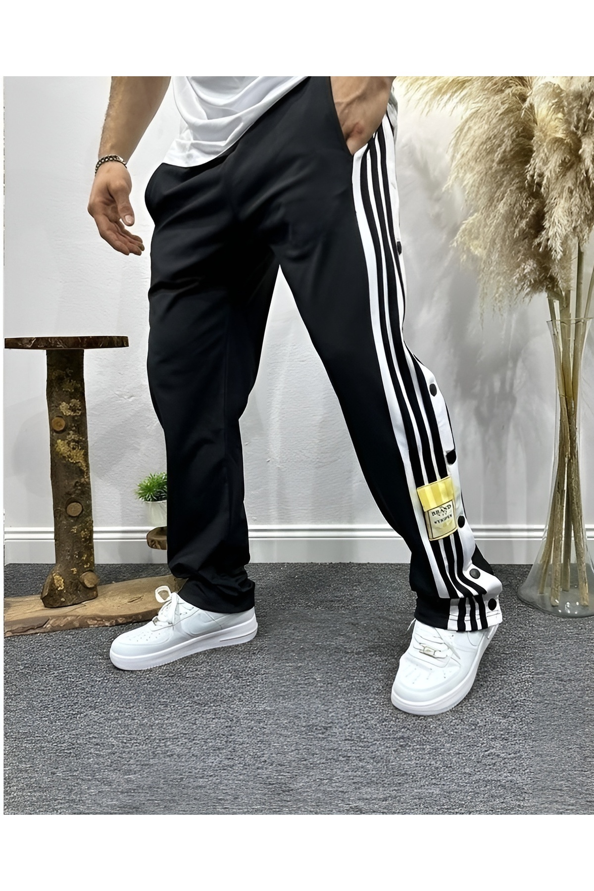 Rang store  Erkek Dalgıç Kumaş Çıtçıtlı Mevsimlik Eşofman Altı SALASH Premium Kalite - Görsel 2