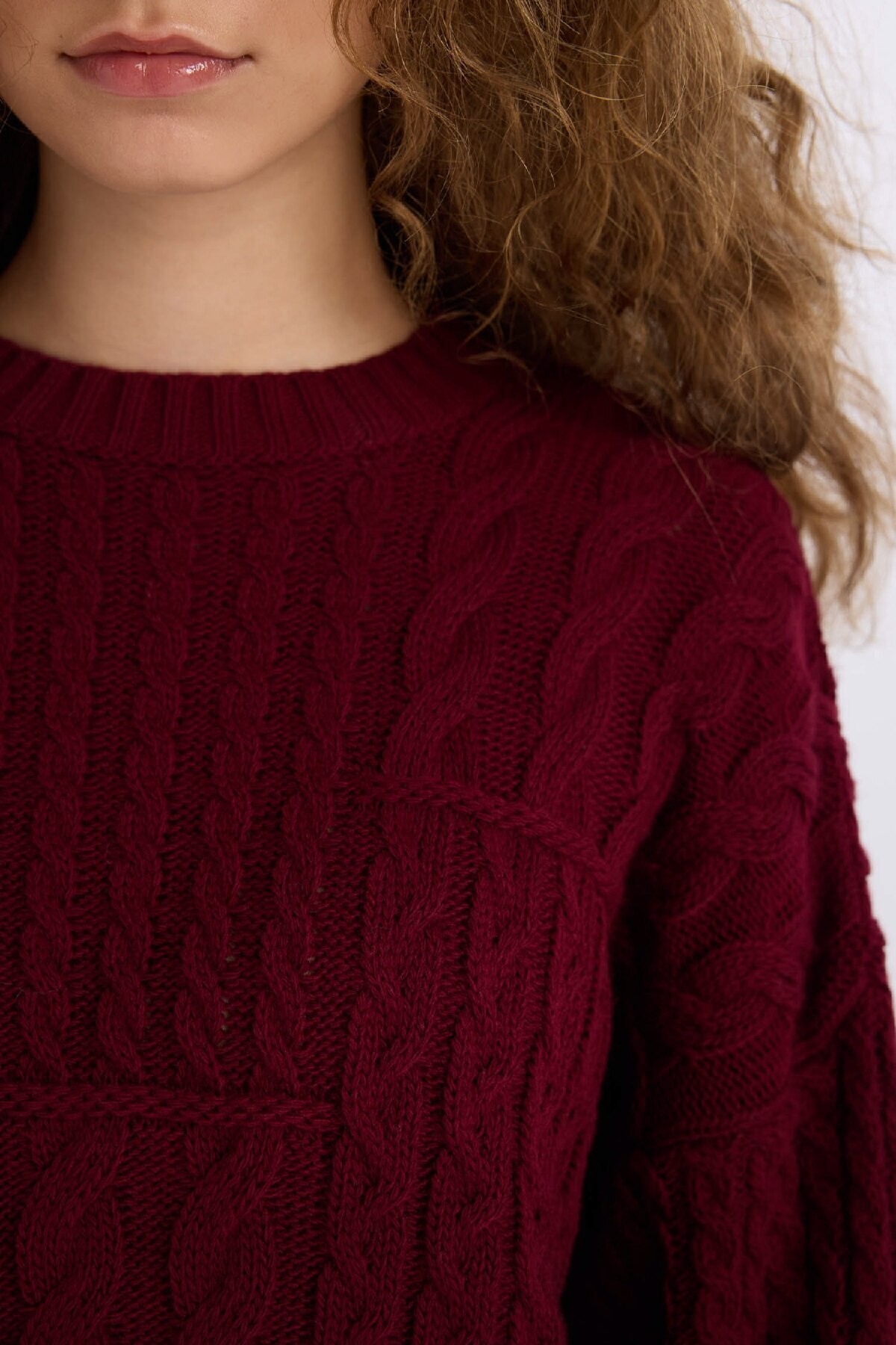 DeFacto-Coool Oversize Wide Fit Strickpullover mit Rundhalsausschnitt E2319AX24CW 5