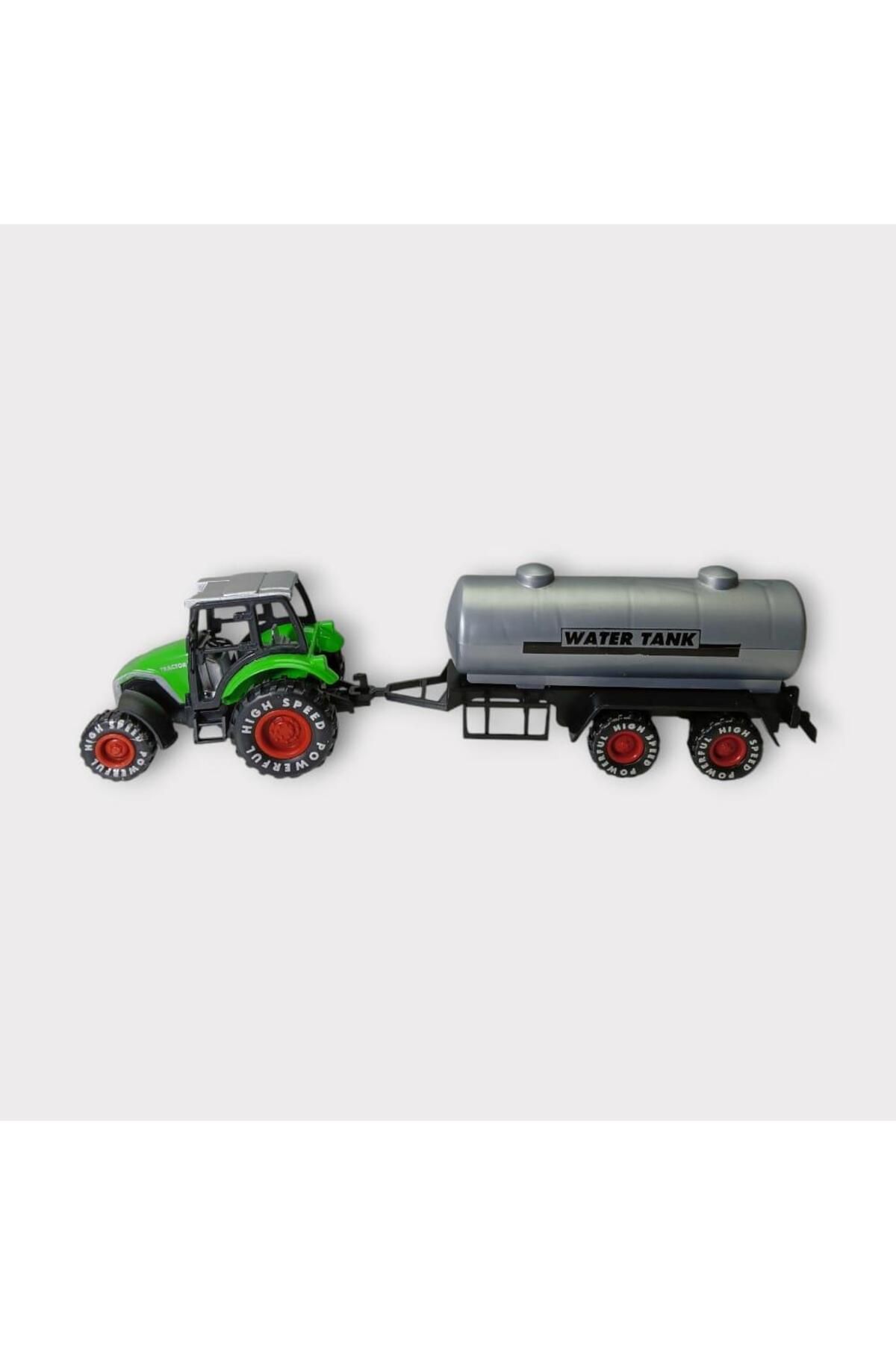 FAYMEM GLOBAL Çek Bırak Römorklu Traktör 25Cm - Yeşil Su Tankı