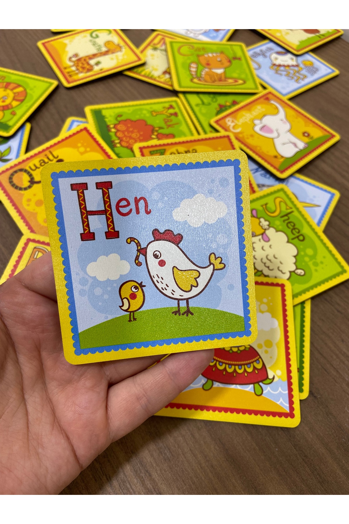 Leelii Tasarım ingilizce Alfabe Eğitim Seti - Ahşap ingilizce öğrenme Kartları fotoğrafı 5 (önizleme)