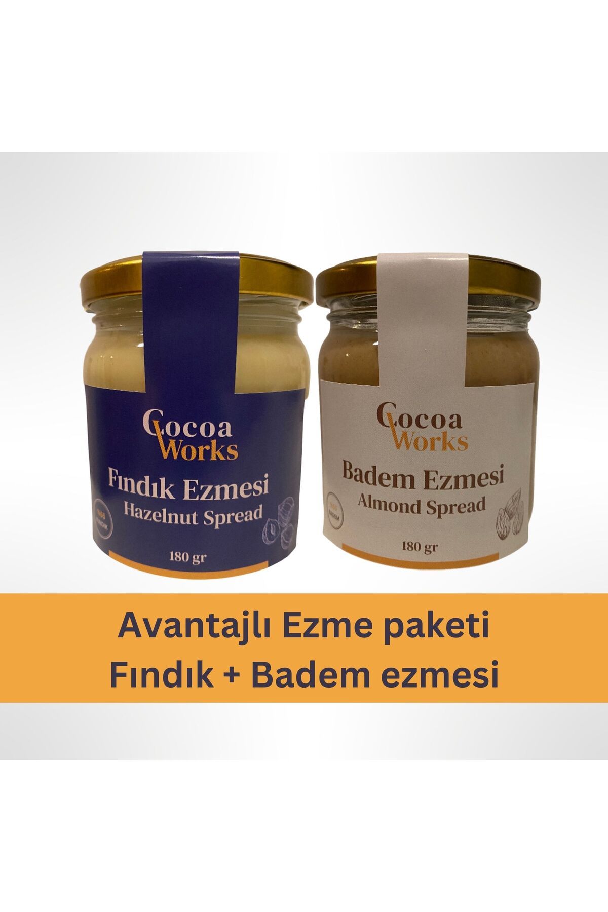 cocoa works Fındık Ve Badem Ezmesi Avantaj Paketi