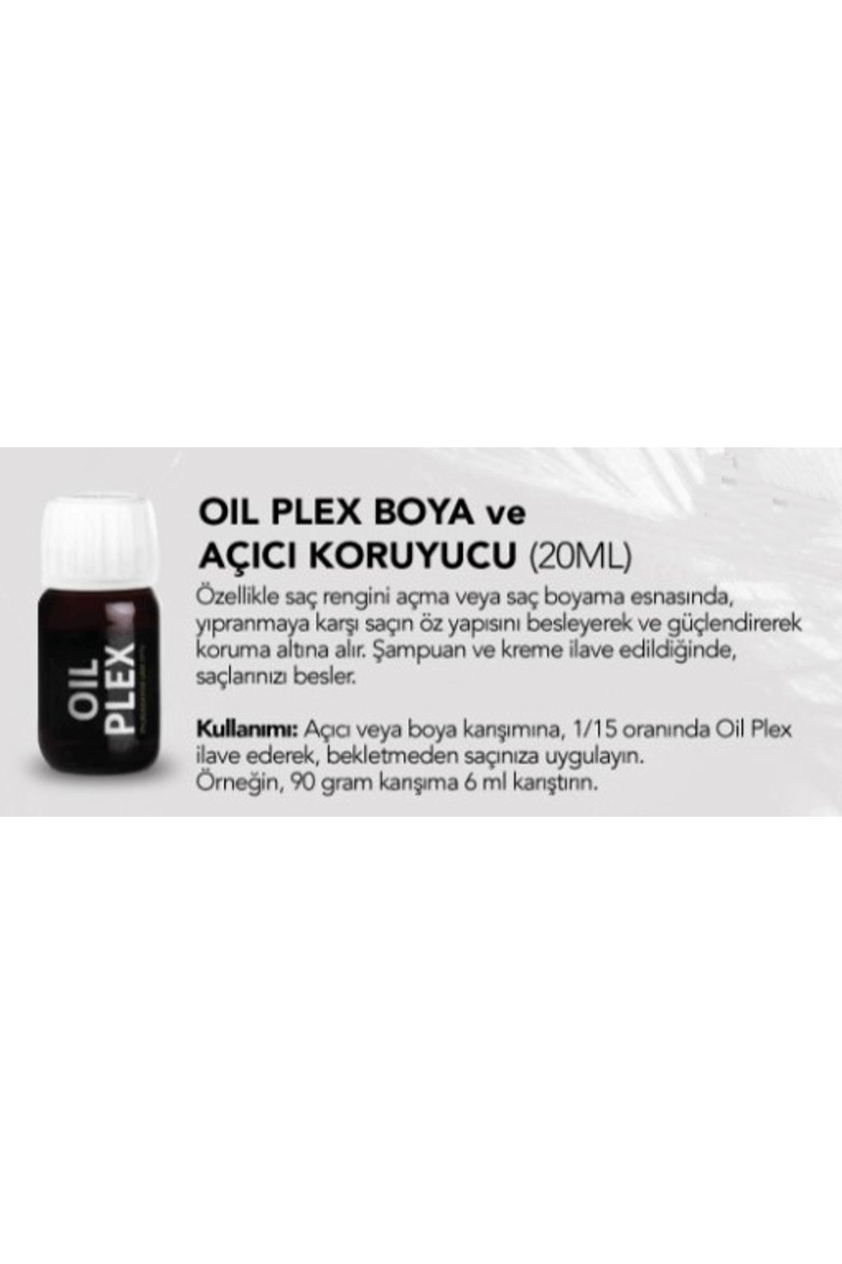 Liquid Keratin Boya Ve Açıcı Koruyucu Oilplex (20ML) Yakmadan Yıpratmadan Saç Rengi Açma Oryalden Saç Koruyucu-4