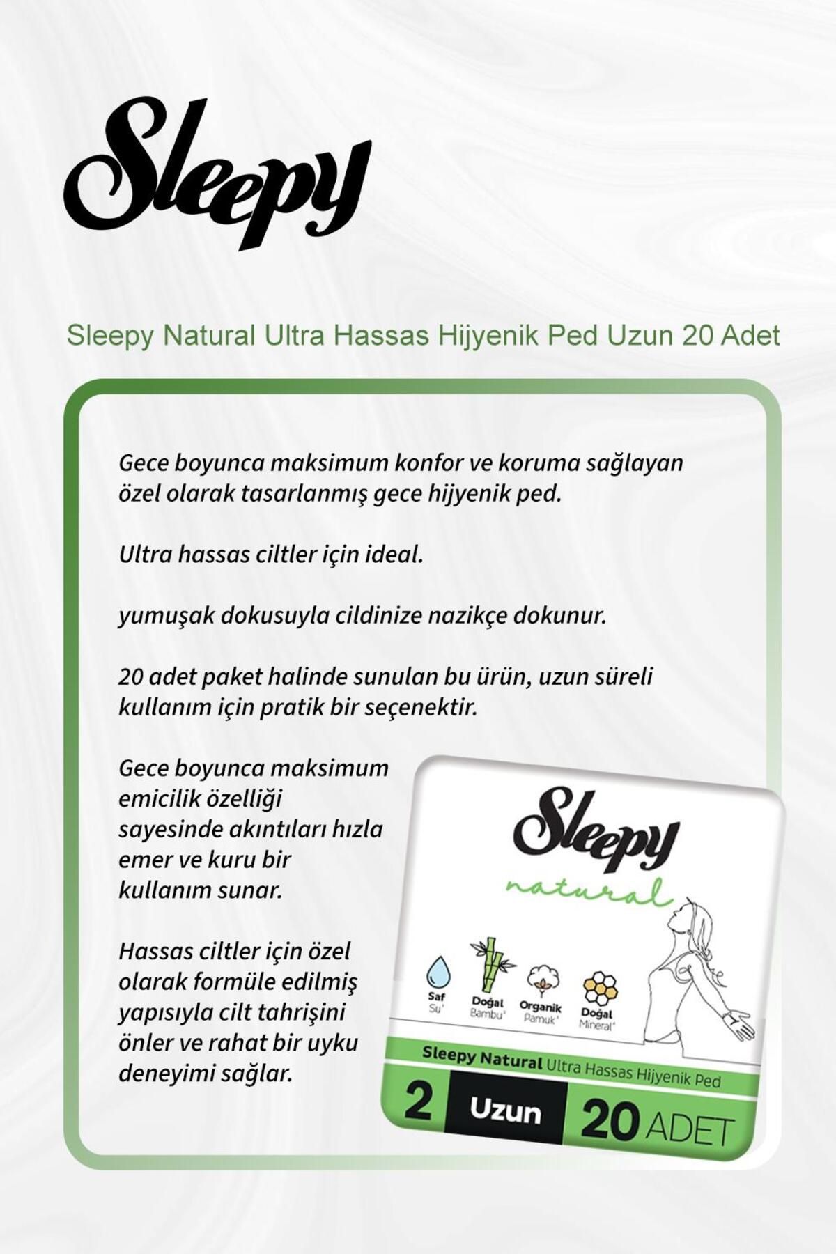 Sleepy Natural Ultra Hassas Hijyenik Ped Uzun 20 Adet 5 Al 4 Öde ve Rosie Pamuk