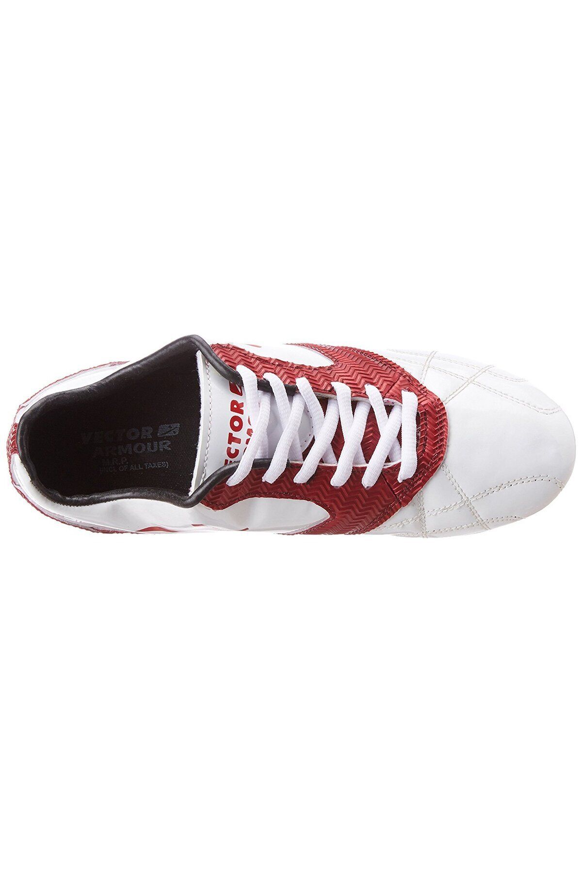 Vector X-Armour Football Shoes | White & Maroon |EU 44, UK 10, US 11 |Faux Leather | For Boys & Men 5