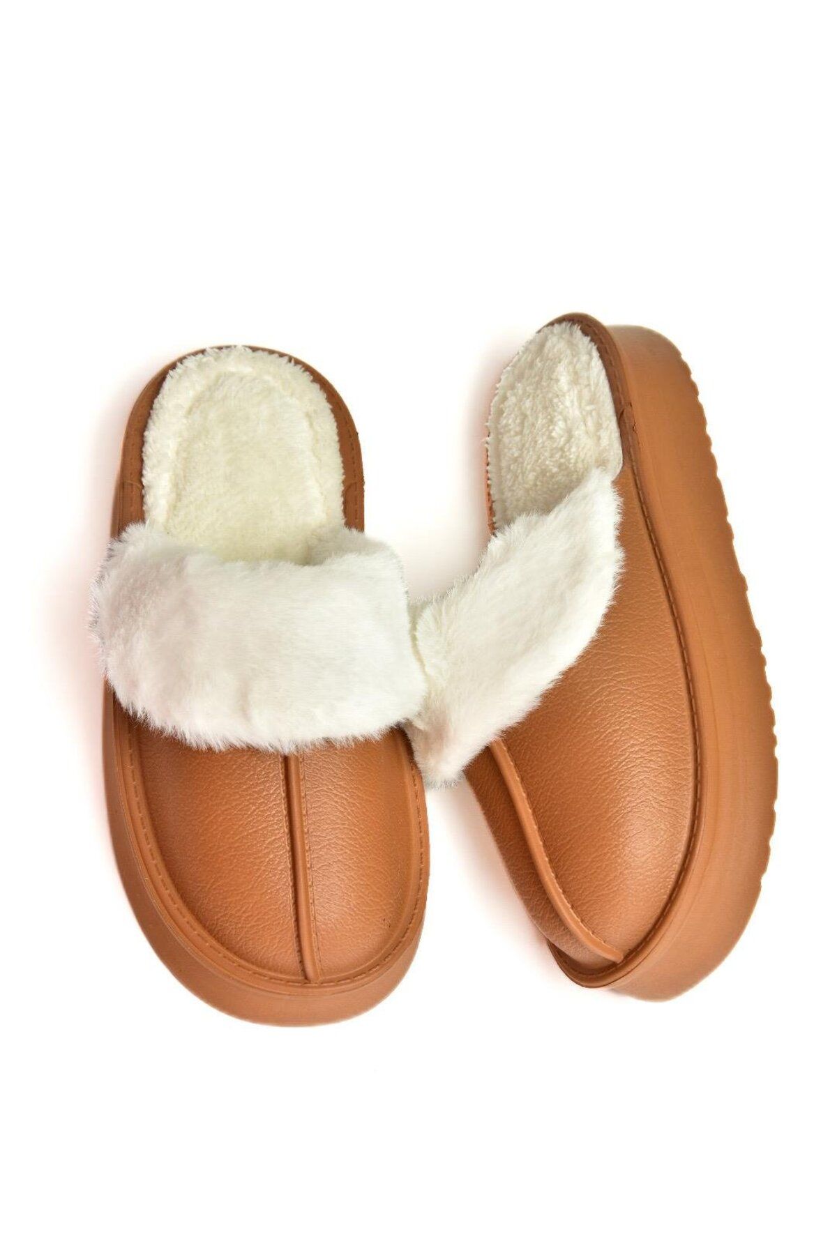 Fox Shoes-T 918264209   Braune Plüsch-Damenhausschuhe 6