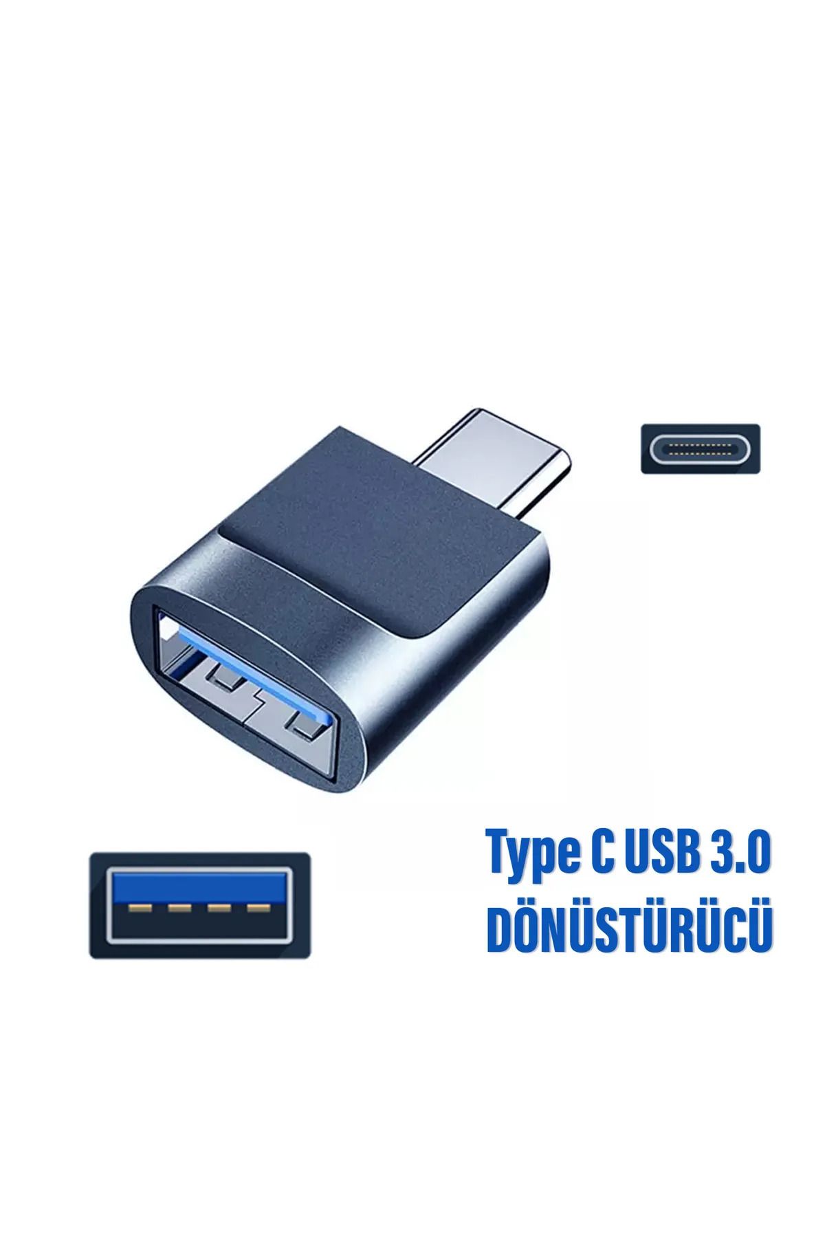 Tüm Type-c Olan Cihazlara Uyumlu Type-c To Usb 3.0 Veri Aktarımı Macbook Flash Bellek Mouse Çevirici