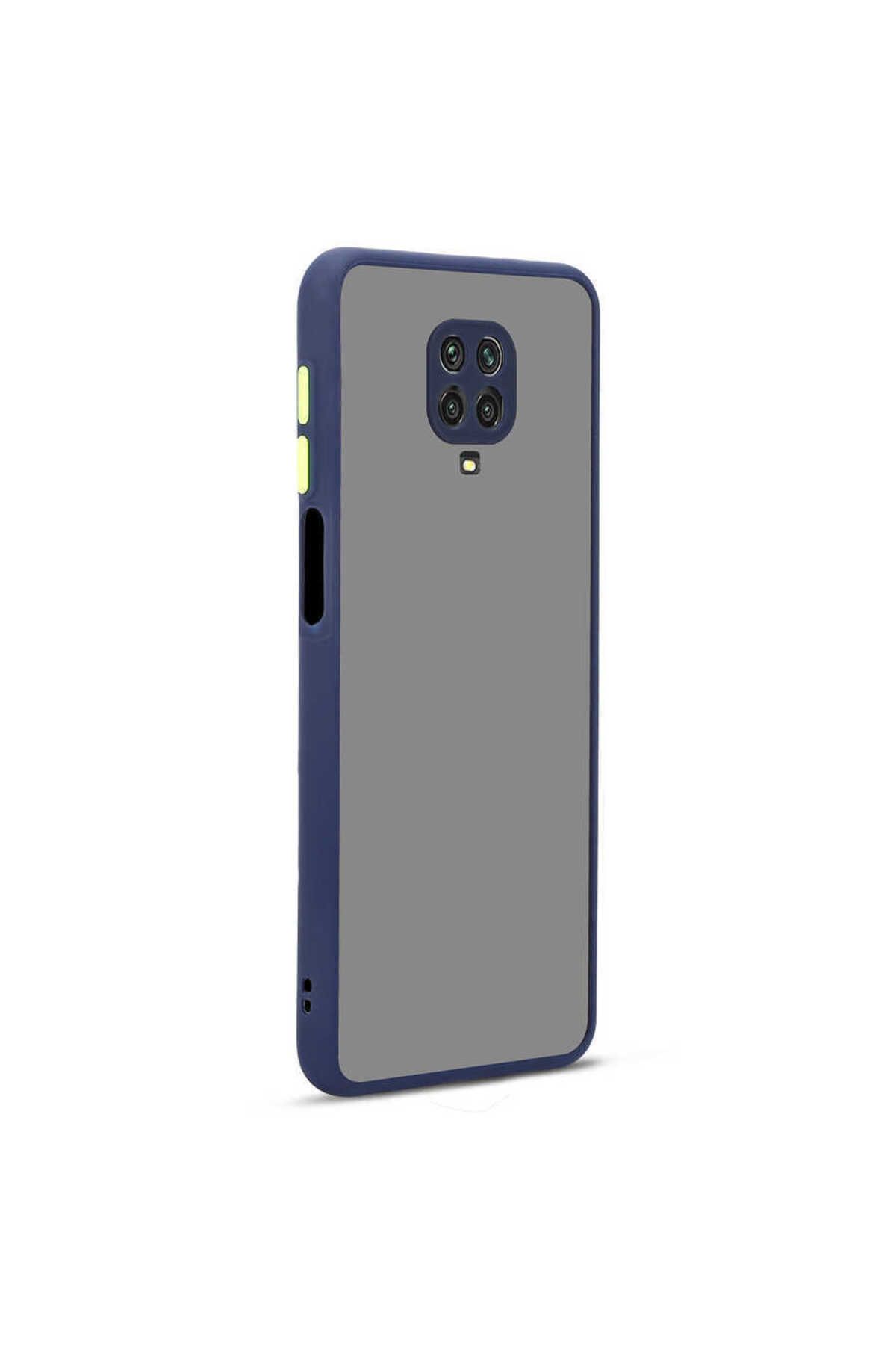 gaappy Hod Serisi Xiaomi Redmi Note 9S Lacivert - Yeşil Kapak